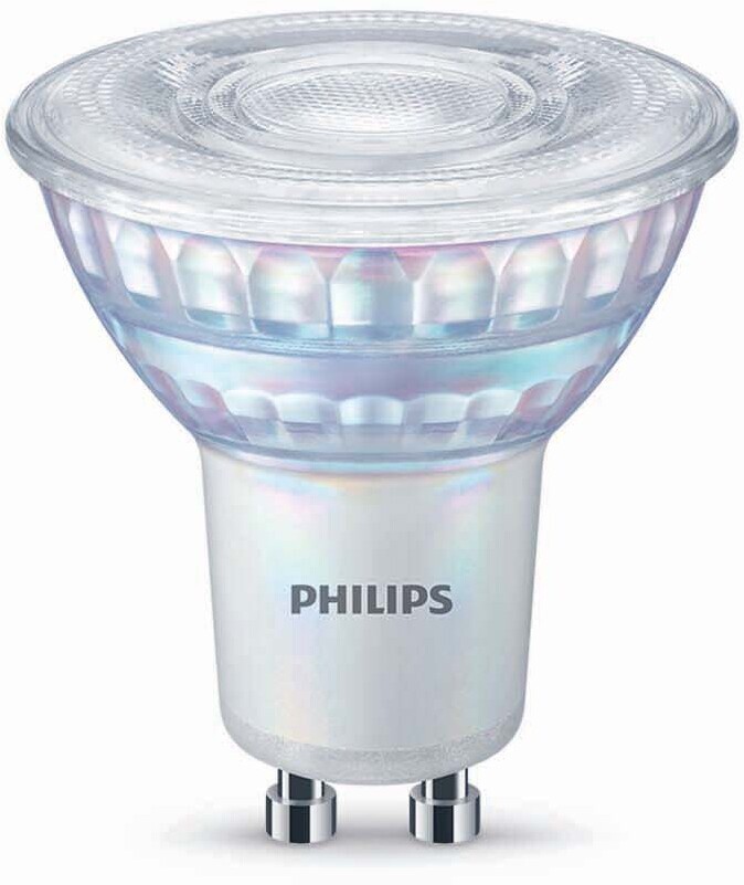 Philips Warm Glow LED-kohtvalgusti, GU10, 2200-2700 K, 575 lm, hämardatav