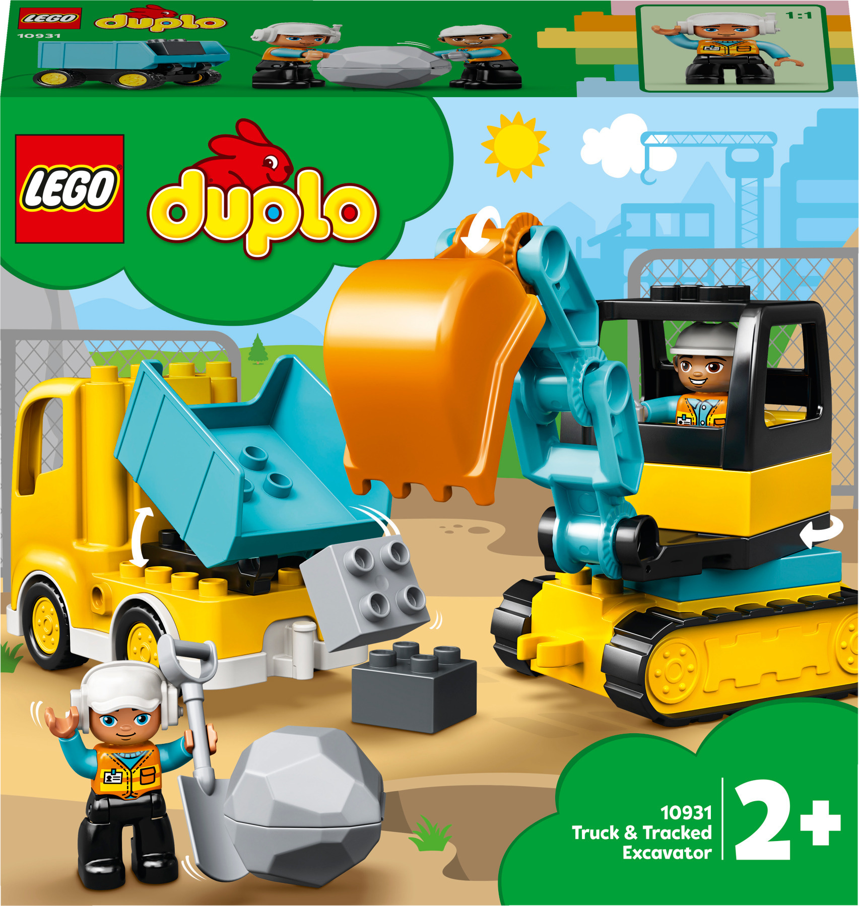 LEGO DUPLO Town 10931 - Veoauto ja roomikekskavaator