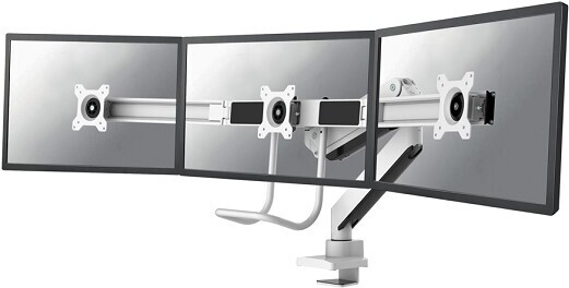 Neomounts NM-D775DX3 - monitorivars kolmele ekraanile, valge