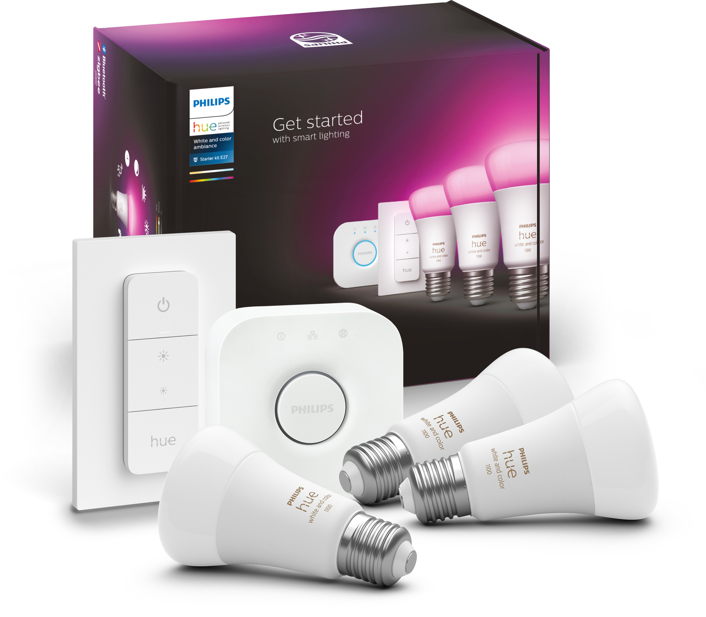 Philips Hue stardikomplekt, valge ja värviline meeleoluvalgusti, E27