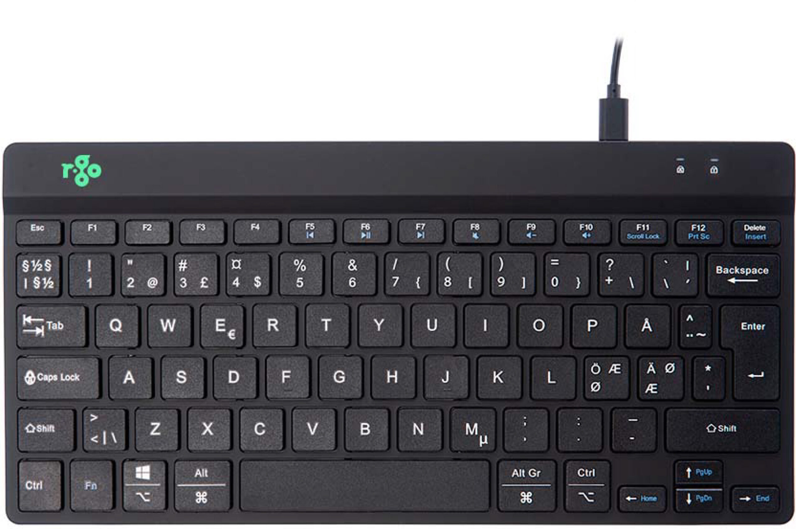 R-Go Compact Break ergonoomiline klaviatuur, juhtmega, must - Image 2
