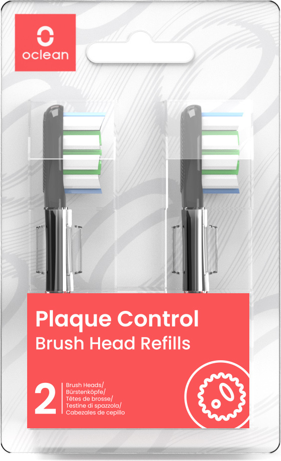 Oclean Plaque Control harjapea, must, 2 tk