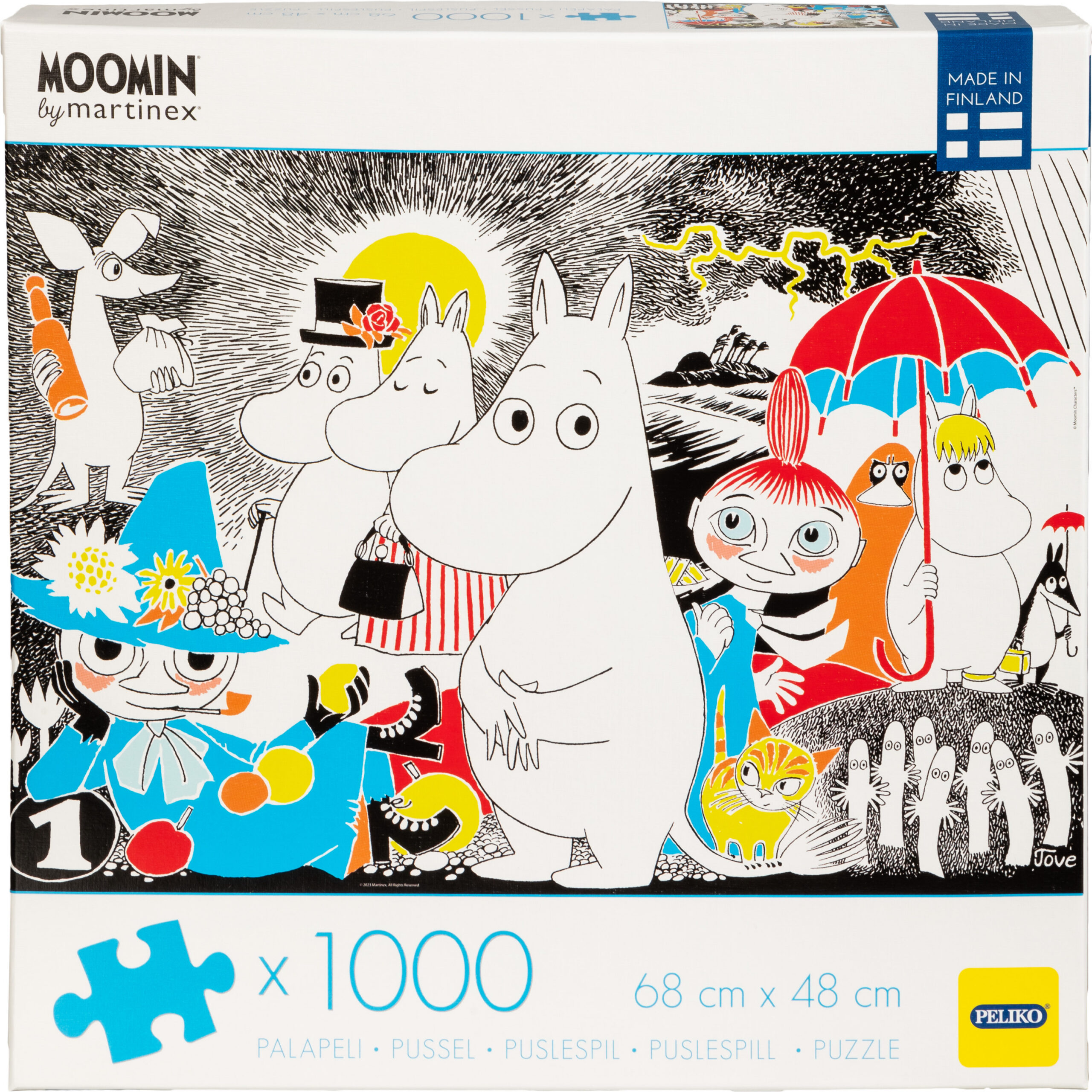 Peliko Muumi koomiksiraamatu kaas 1 - pusle, 1000 tükki