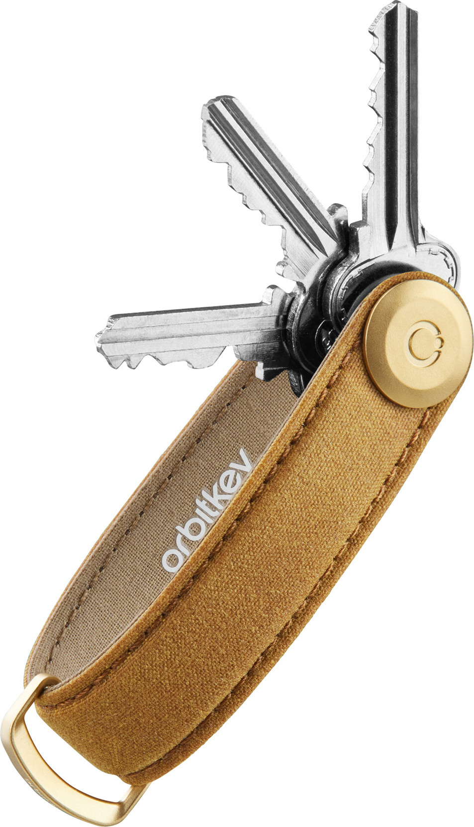 Orbitkey vahatatud lõuendist võtmekorraldaja, kuldne liiv
