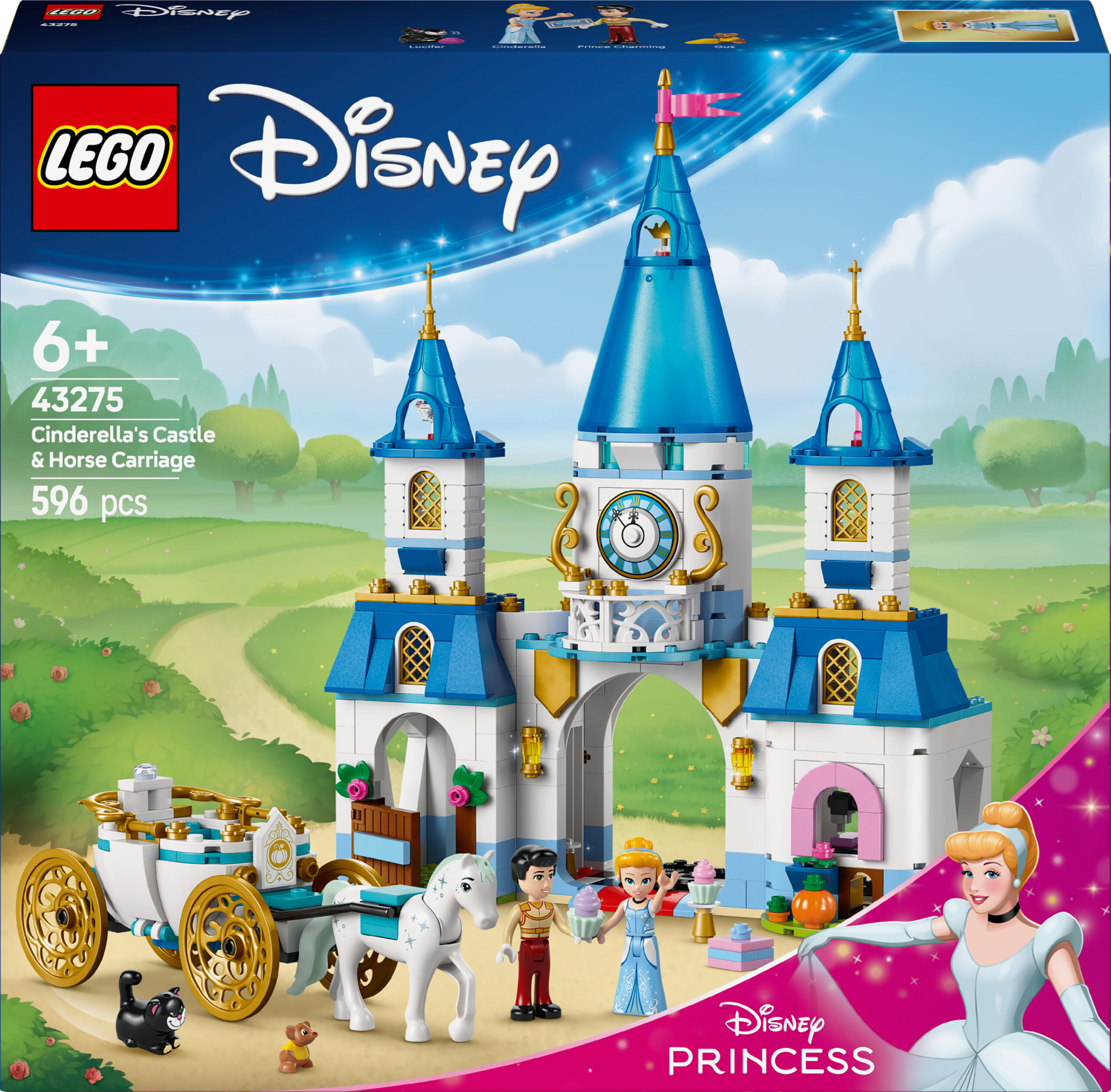 LEGO Disney Princess 43275 - Tuhkatriinu loss ja Hobuvanker