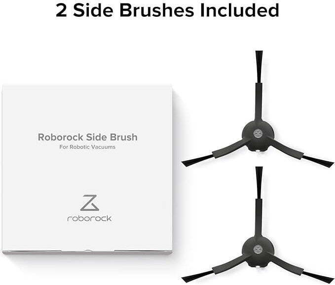 Roborock 3-haruline külghari, must, 2 tk