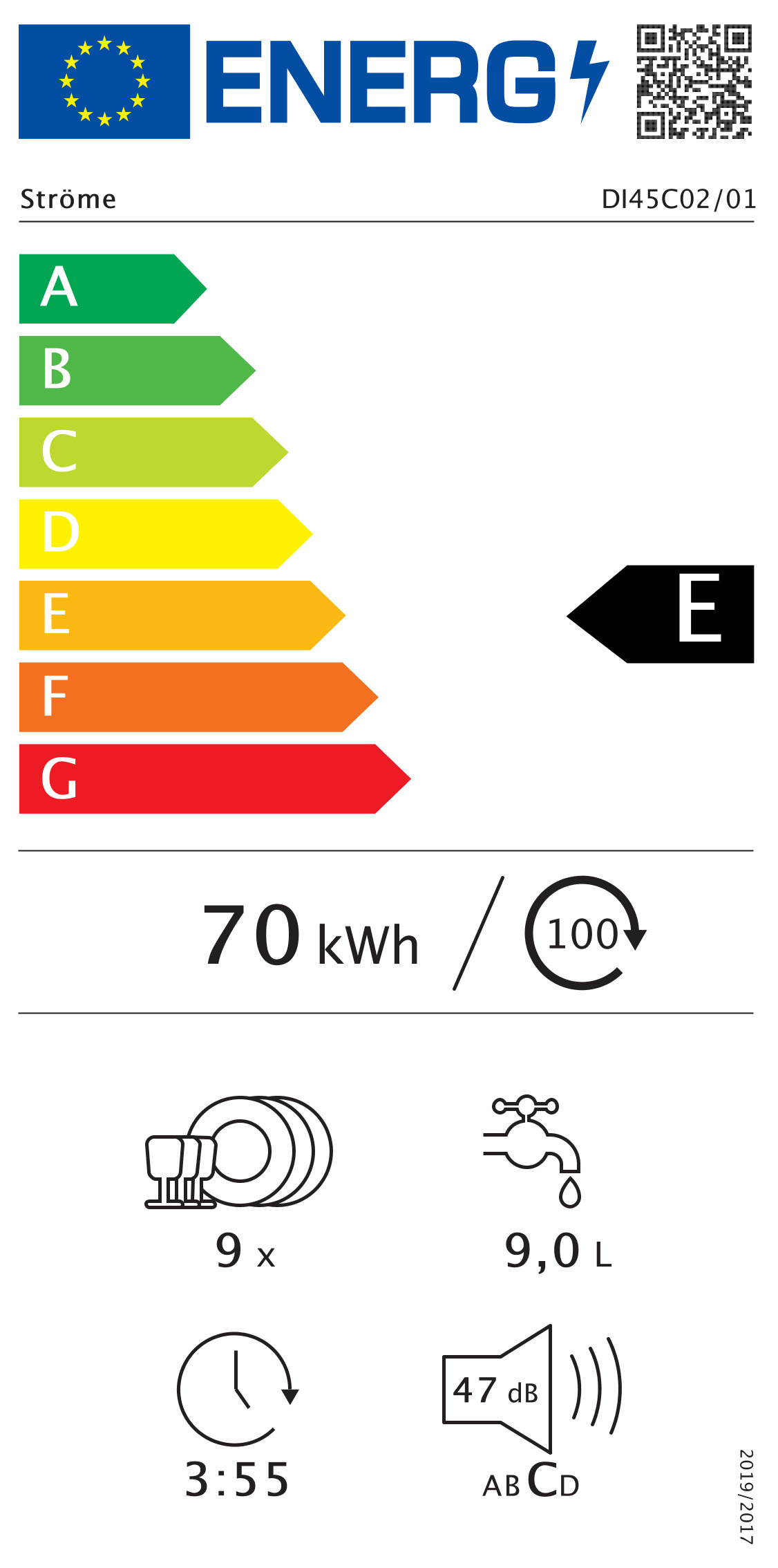 Ströme DI45C02/01 nõudepesumasin, integreeritud - Image 2