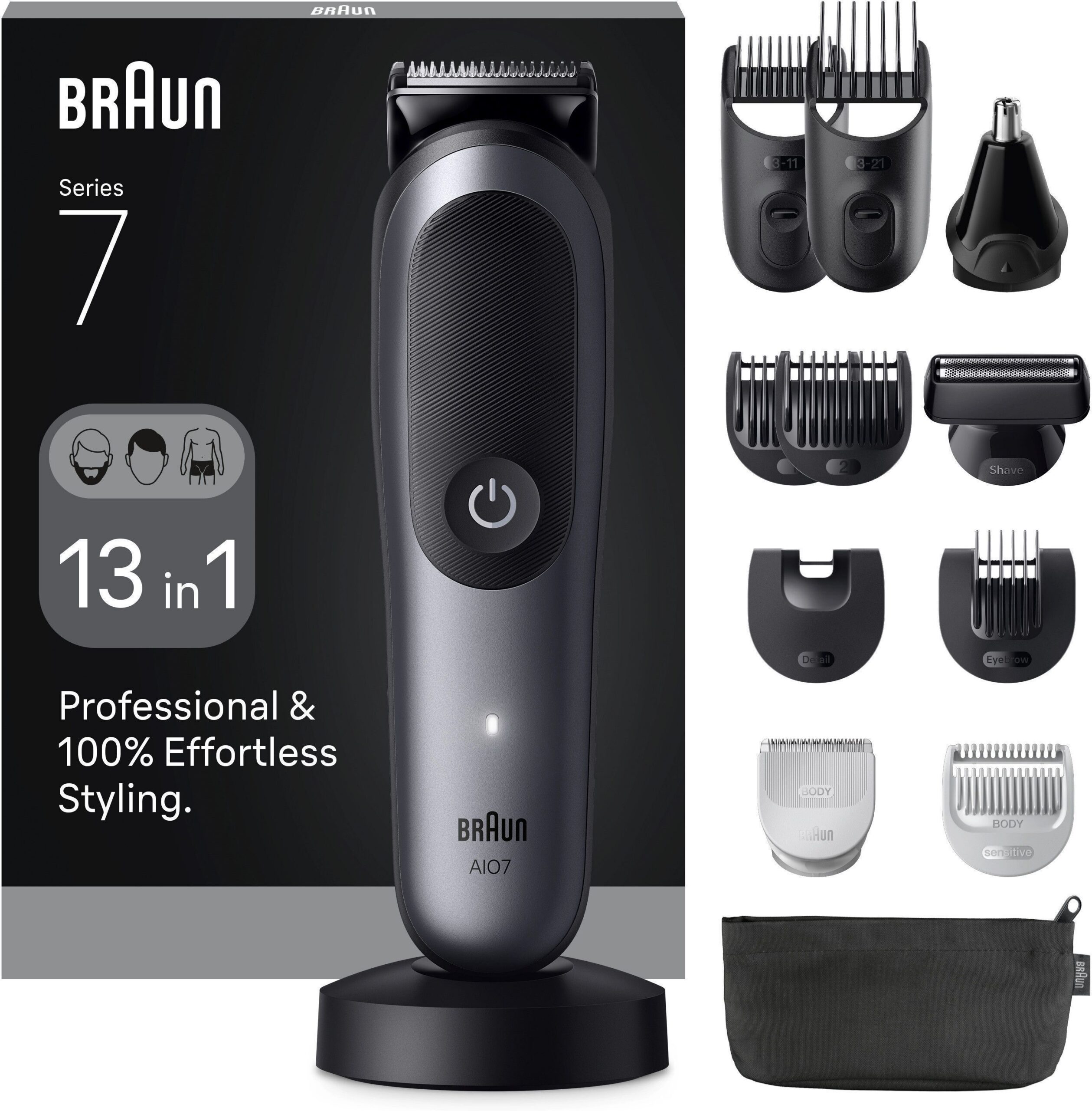 Brauni kõik-ühes seeria 7 multifunktsionaalne trimmer, AIO7560, hall