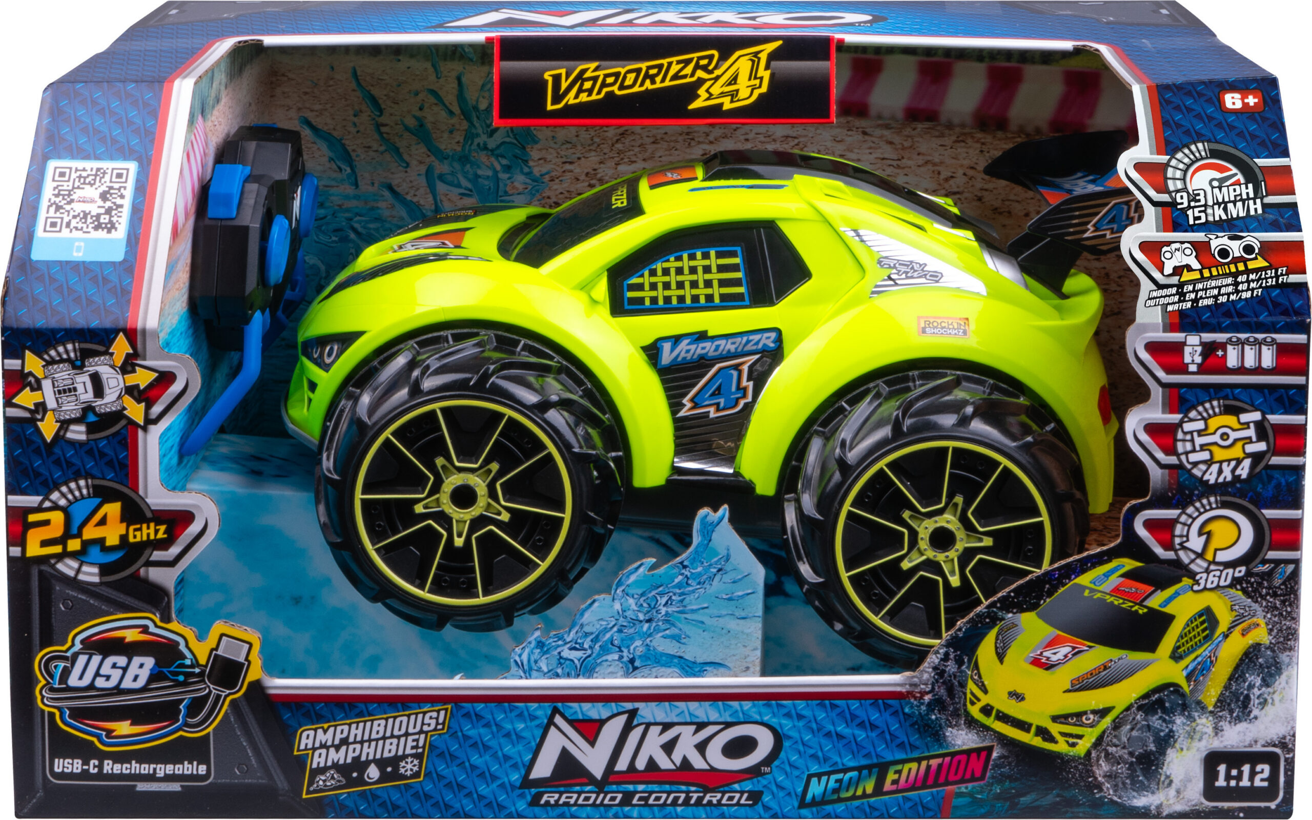 NIKKO VaporizR 4 amfiibne 4x4, puldiga juhitav auto