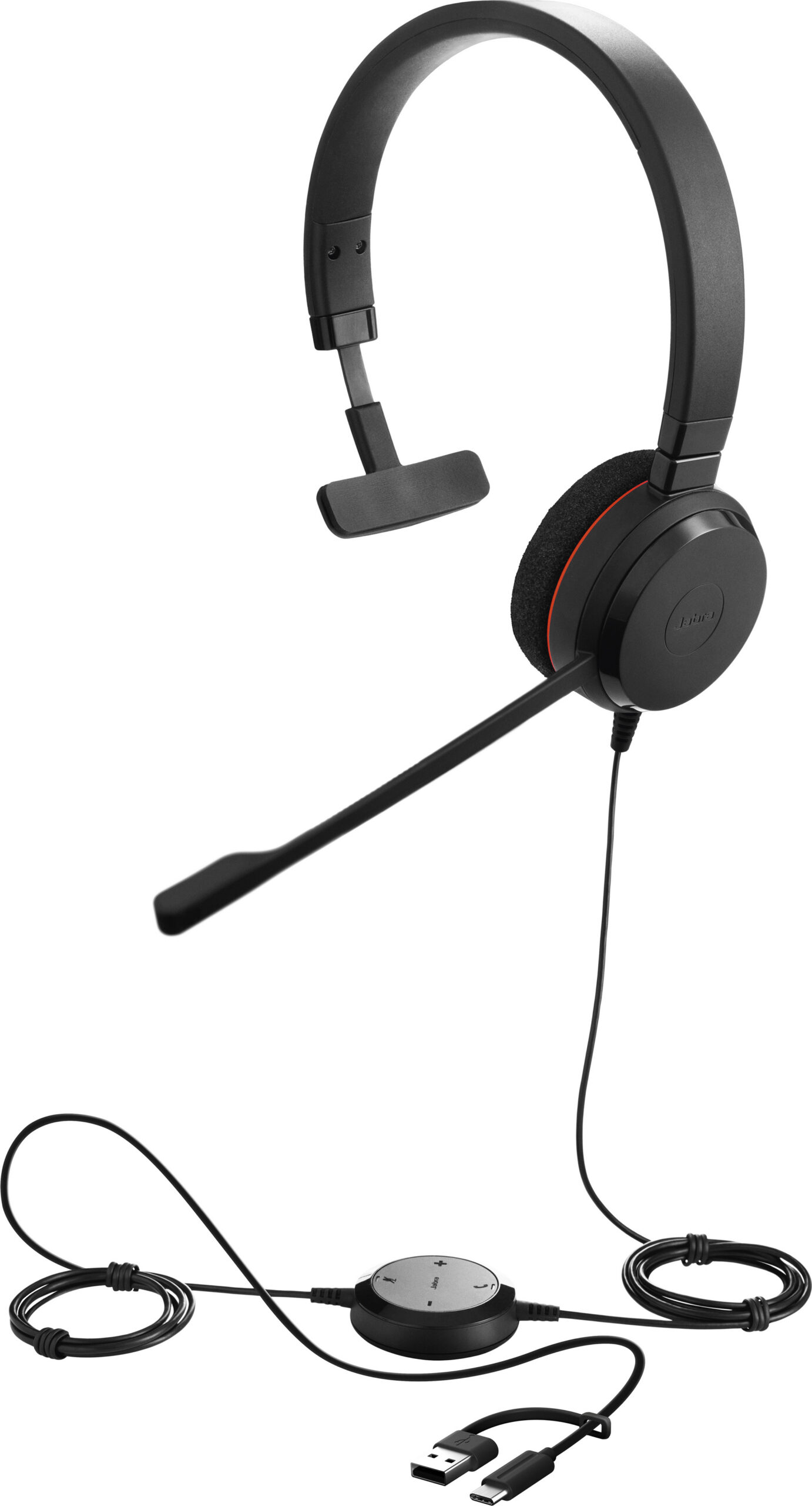 Jabra Evolve 20 peakomplekt, mono, UC USB-C/USB-A