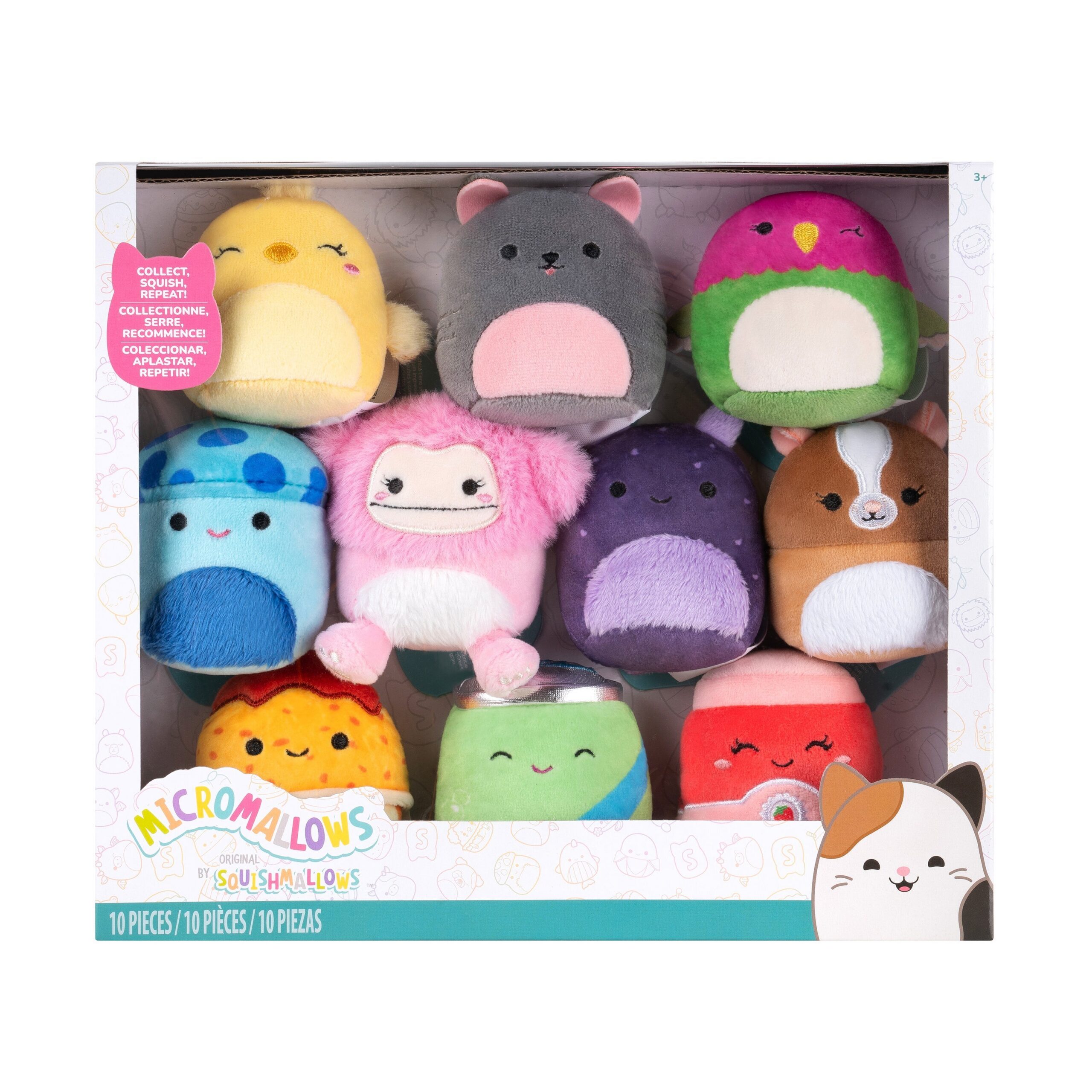 Squishmallow' Micromallows tegelaskujude pakk, 10 tk