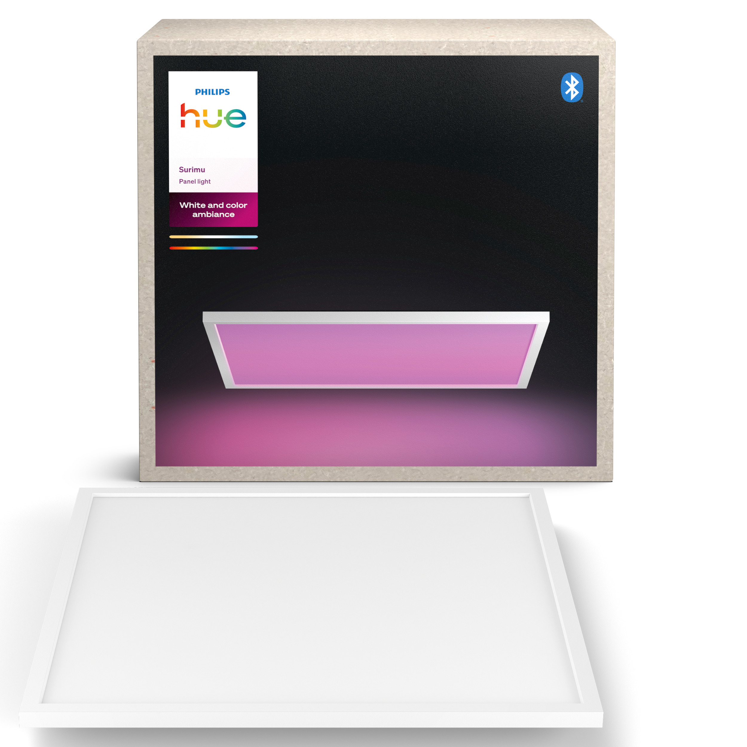Philips Hue Surimu täisvärviline laelamp 60 W, 2000-6500K 4150 lm, kandiline, valge XL