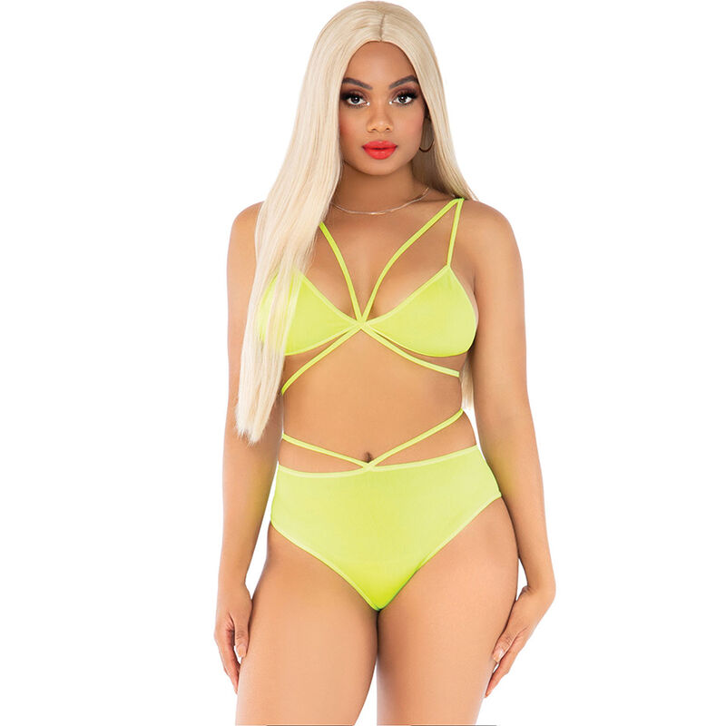 TOP & PANTIES YELLOW WITH STRAPS