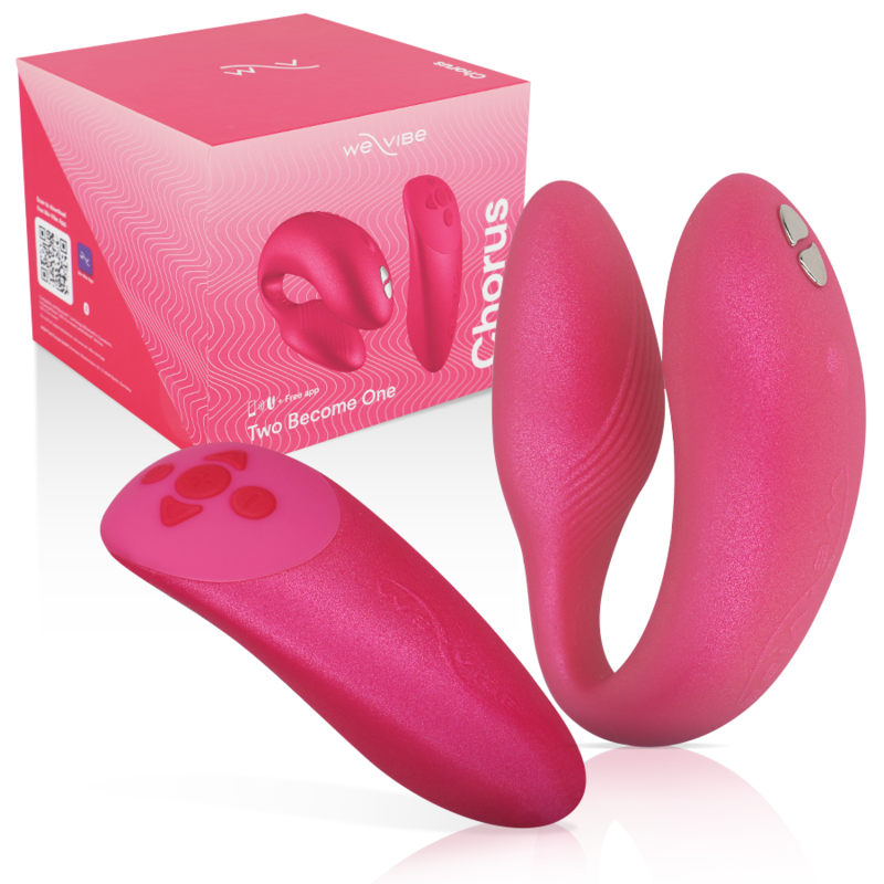 CHORUS VIBRATOR FOR COUPLES WITH SQUEEZE CONTROL PINK