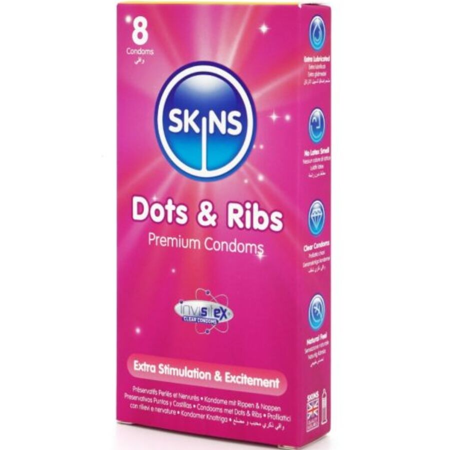 DOTS & RIBS PREMIUM CONDOMS PACK 8 - Image 2