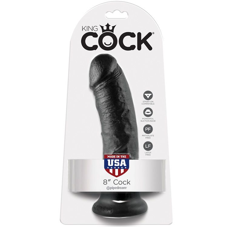 8 DILDO BLACK 20.3 CM