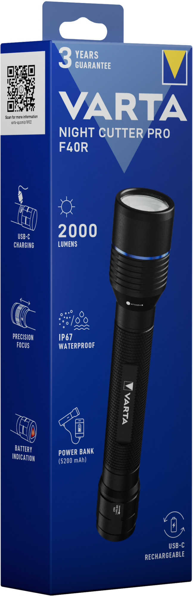 Varta Night Cutter Pro F40R taskulamp - Image 3