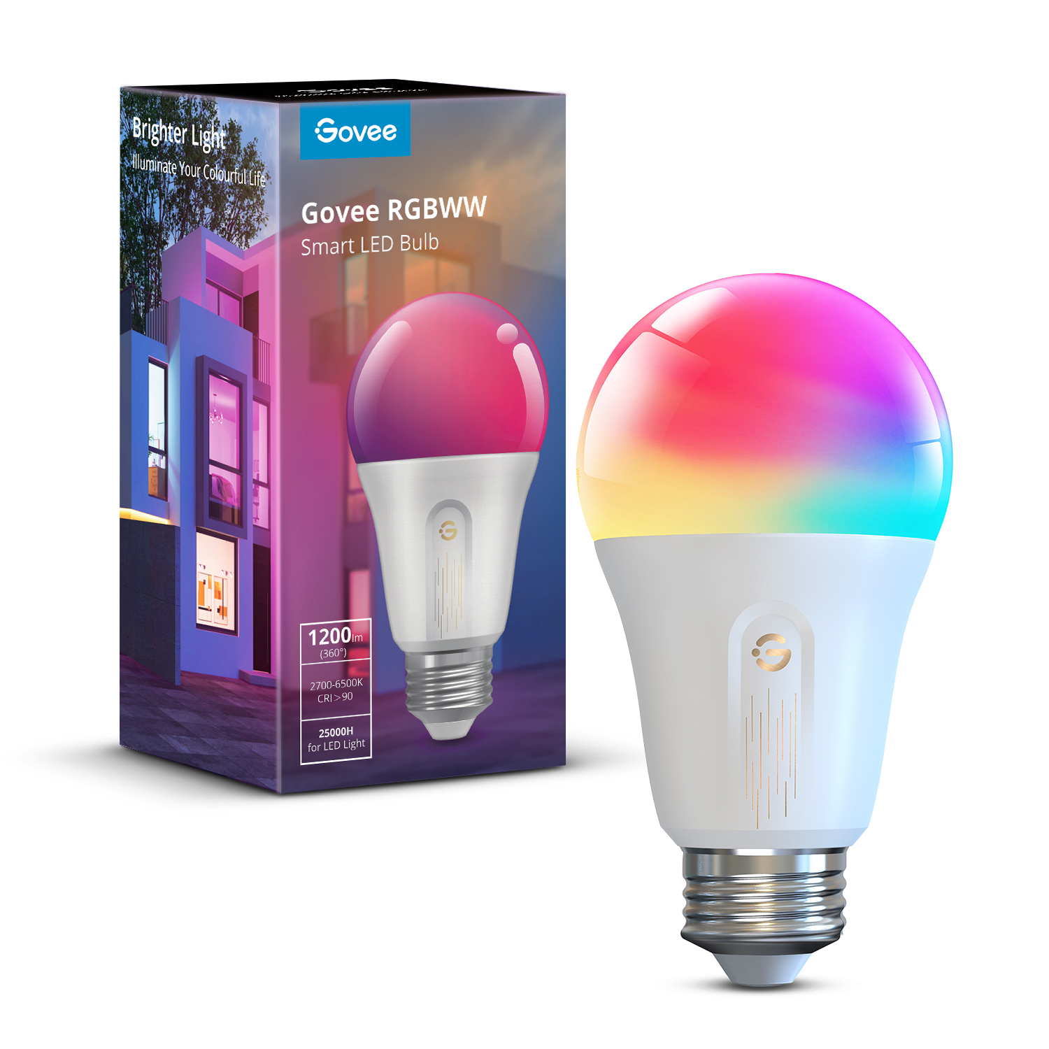 Govee WIFI ja Bluetooth nutilamp, 1200 lm, E27