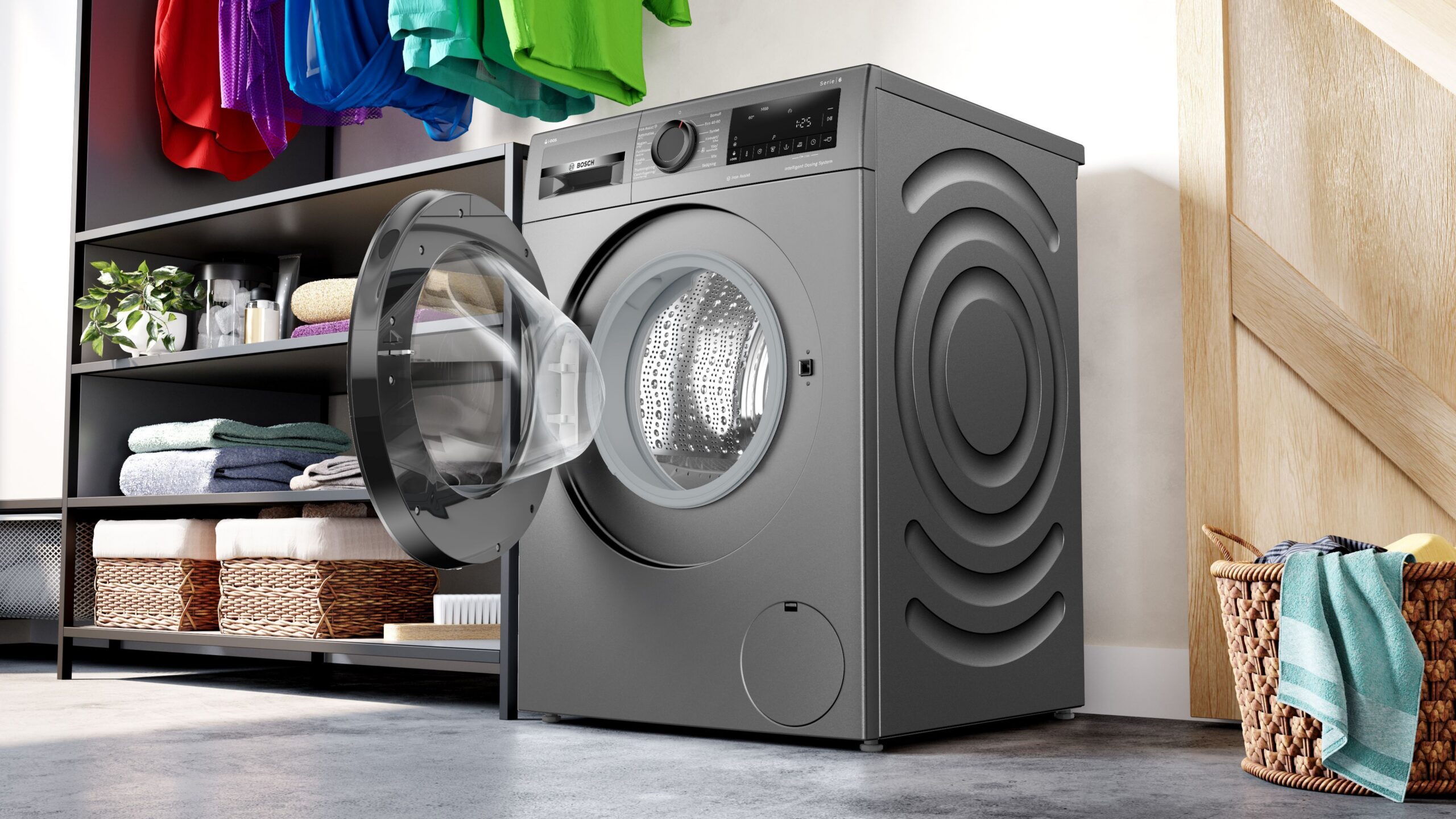 Bosch Serie 6 pesumasin, hall (WGG244RFSN) - Image 3