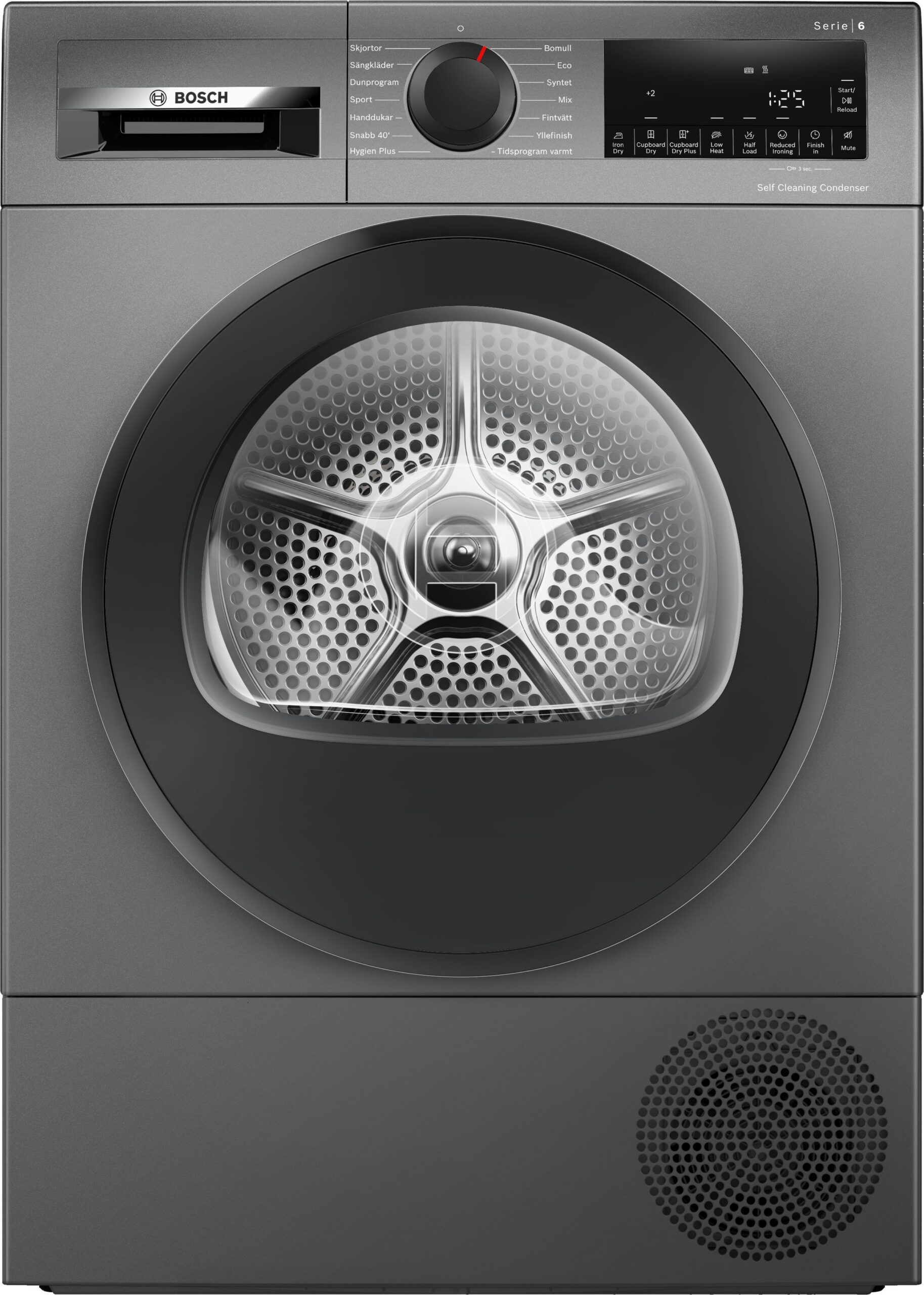 Bosch Serie 6 soojuspumbaga kuivati, 9 kg (WQG245DXSN)