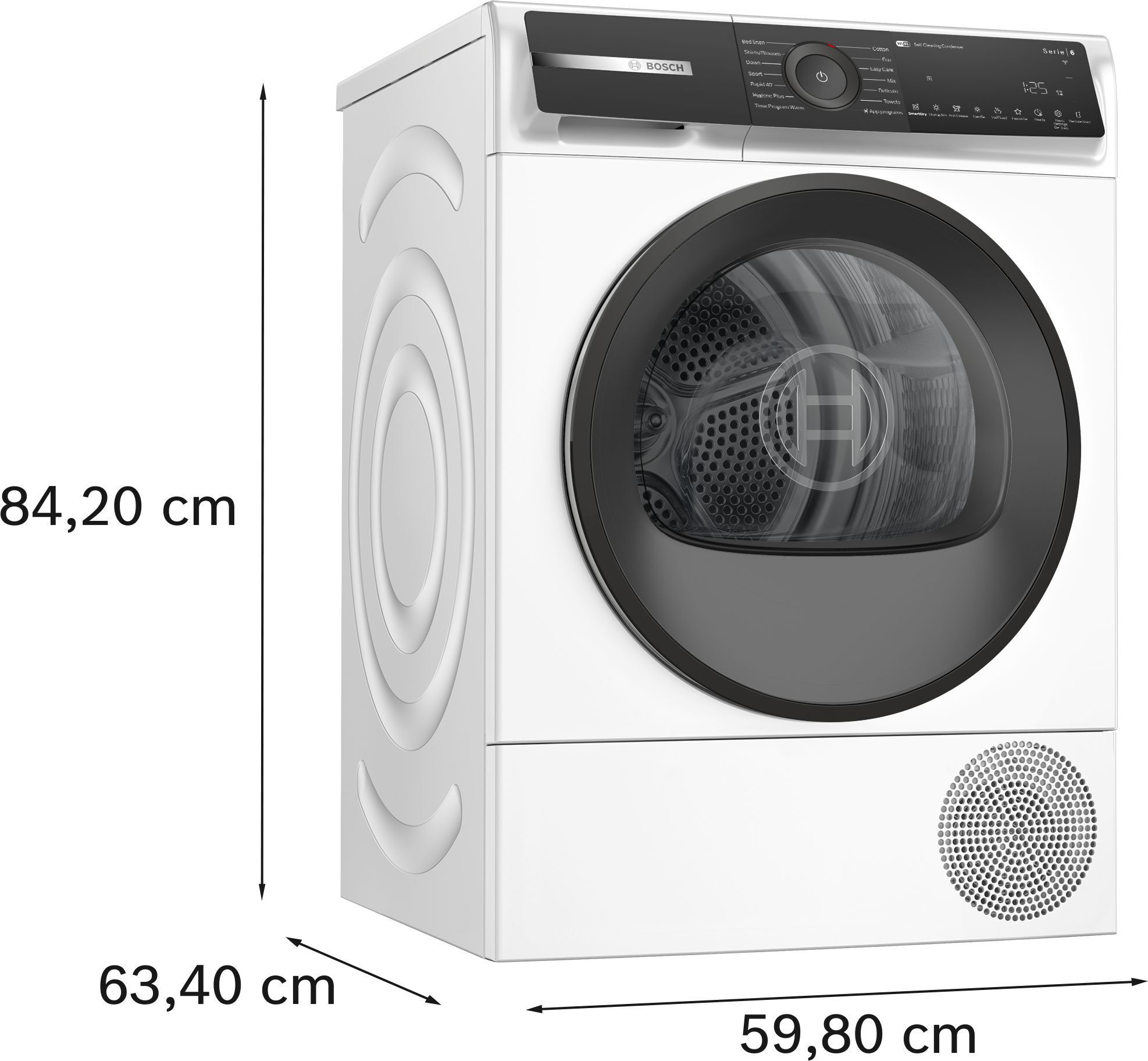 Bosch Serie 6 soojuspump kuivati, 9 kg, valge (WQH245B9SN) - Image 3