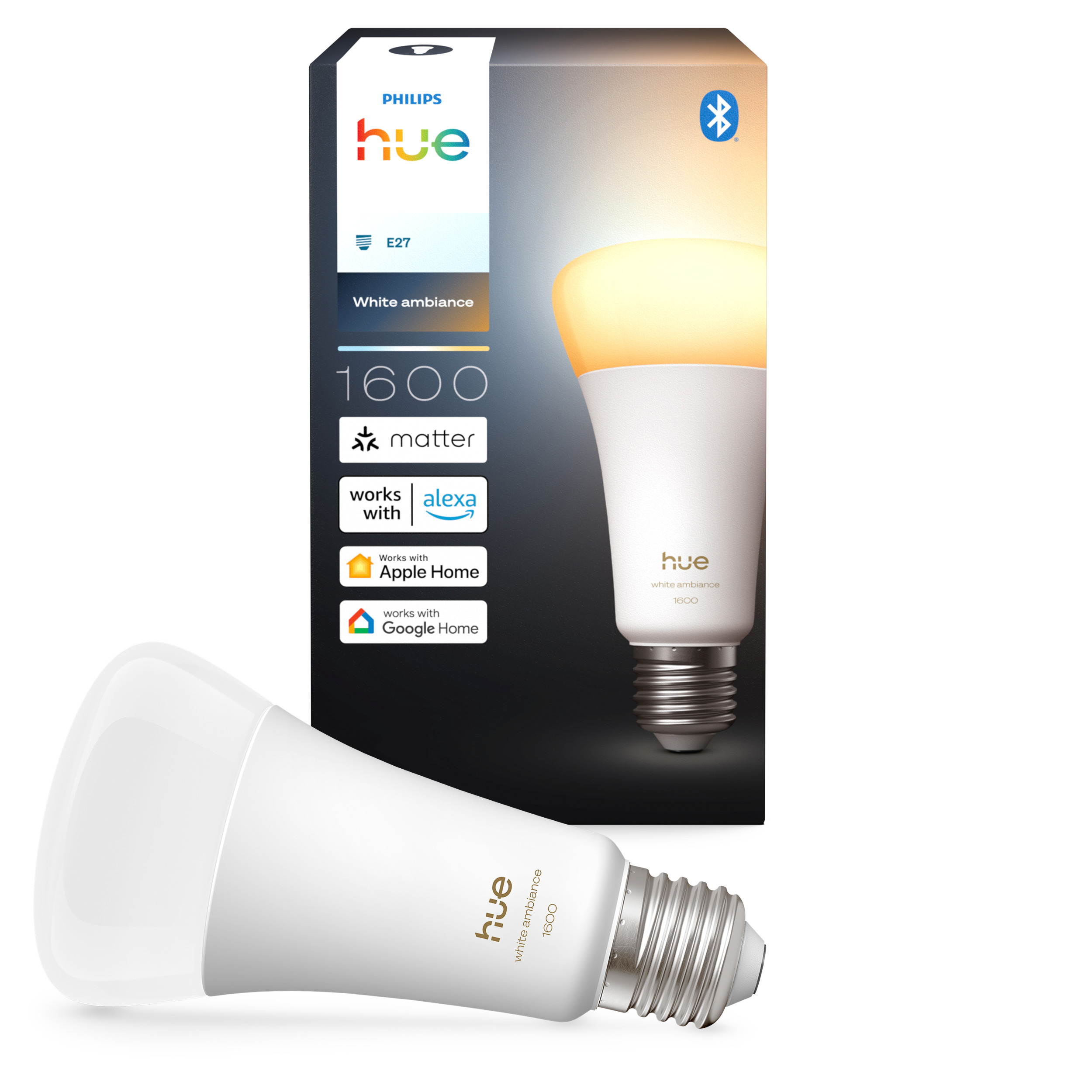 Philips Hue LED nutipirn, valge meeleoluvalgus, E27, 1600 lm