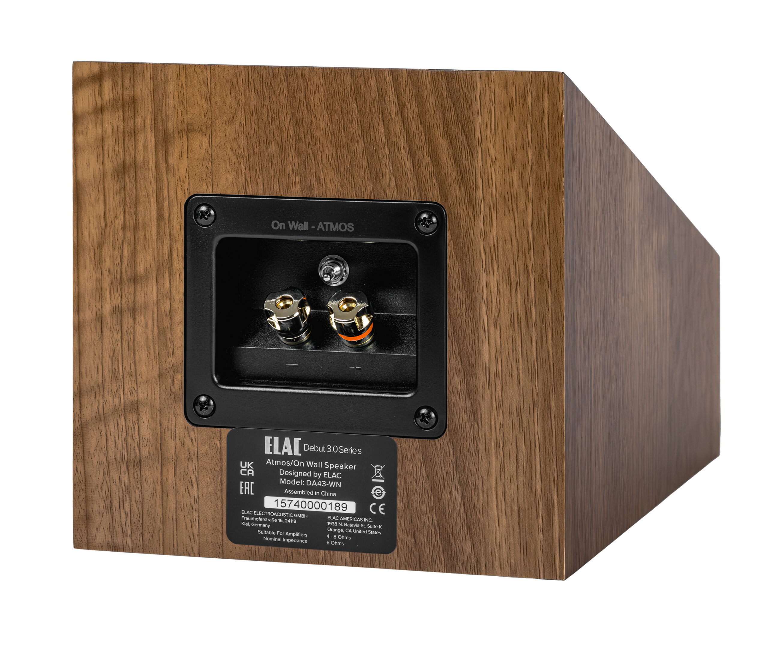 ELAC Debut 3.0 A4.3 Dolby Atmos kõlaripaar, pähklipuu - Image 4