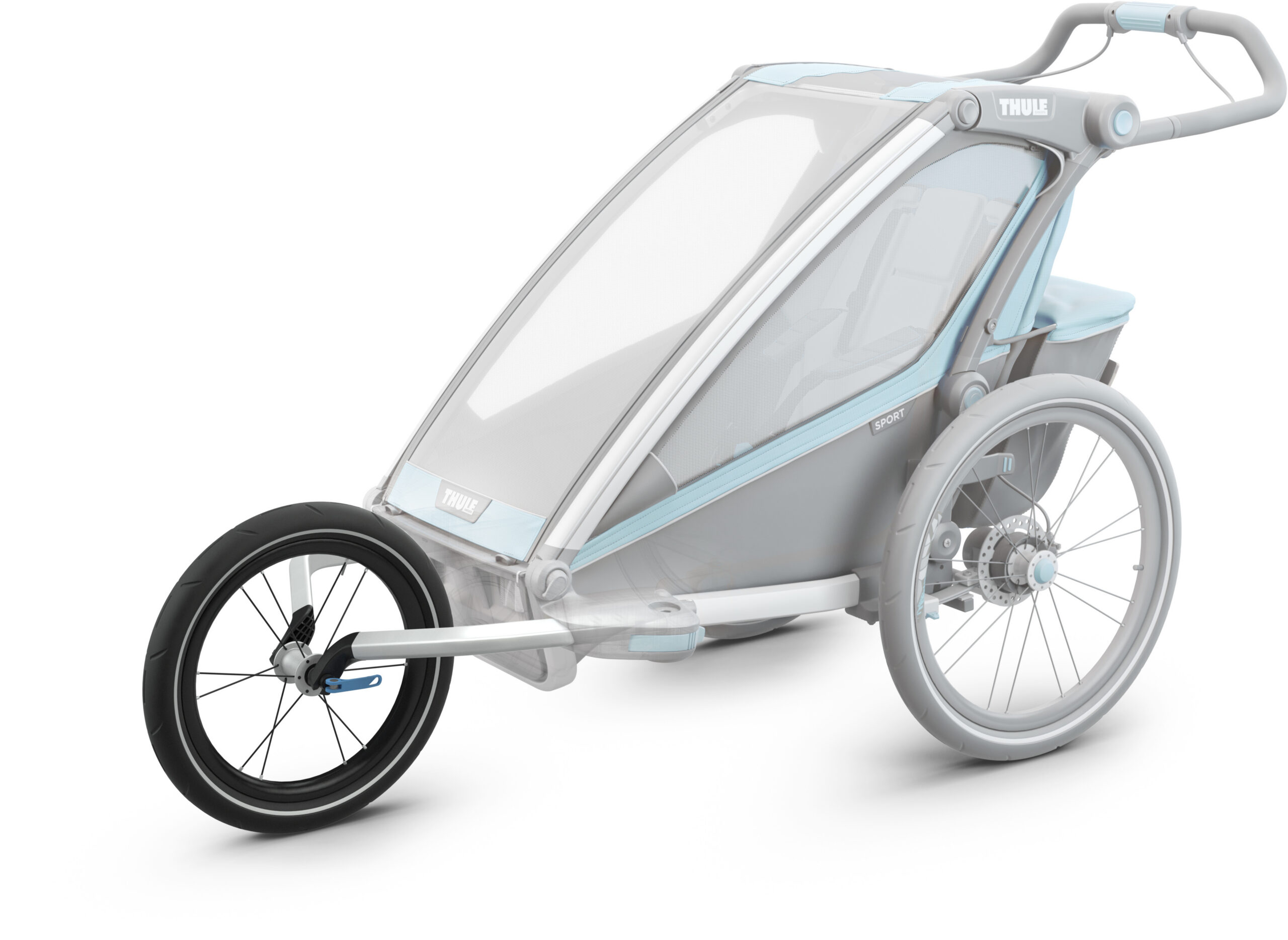 Thule Chariot Jog Kit topelt, ümberehituskomplekt kahekohalisest kärust jooksukäruks - Image 2