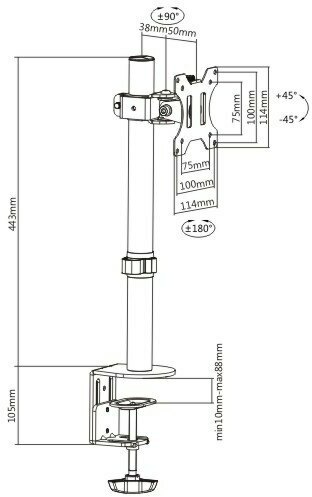Mozi Basic Stand -lauaalus ühele ekraanile - Image 4