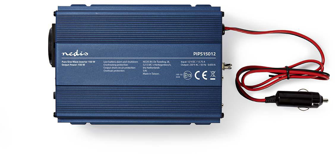 Nedis 150 W puhta siinuslaine inverter, 12 V alalisvool -> 230 V vahelduvvool - Image 2