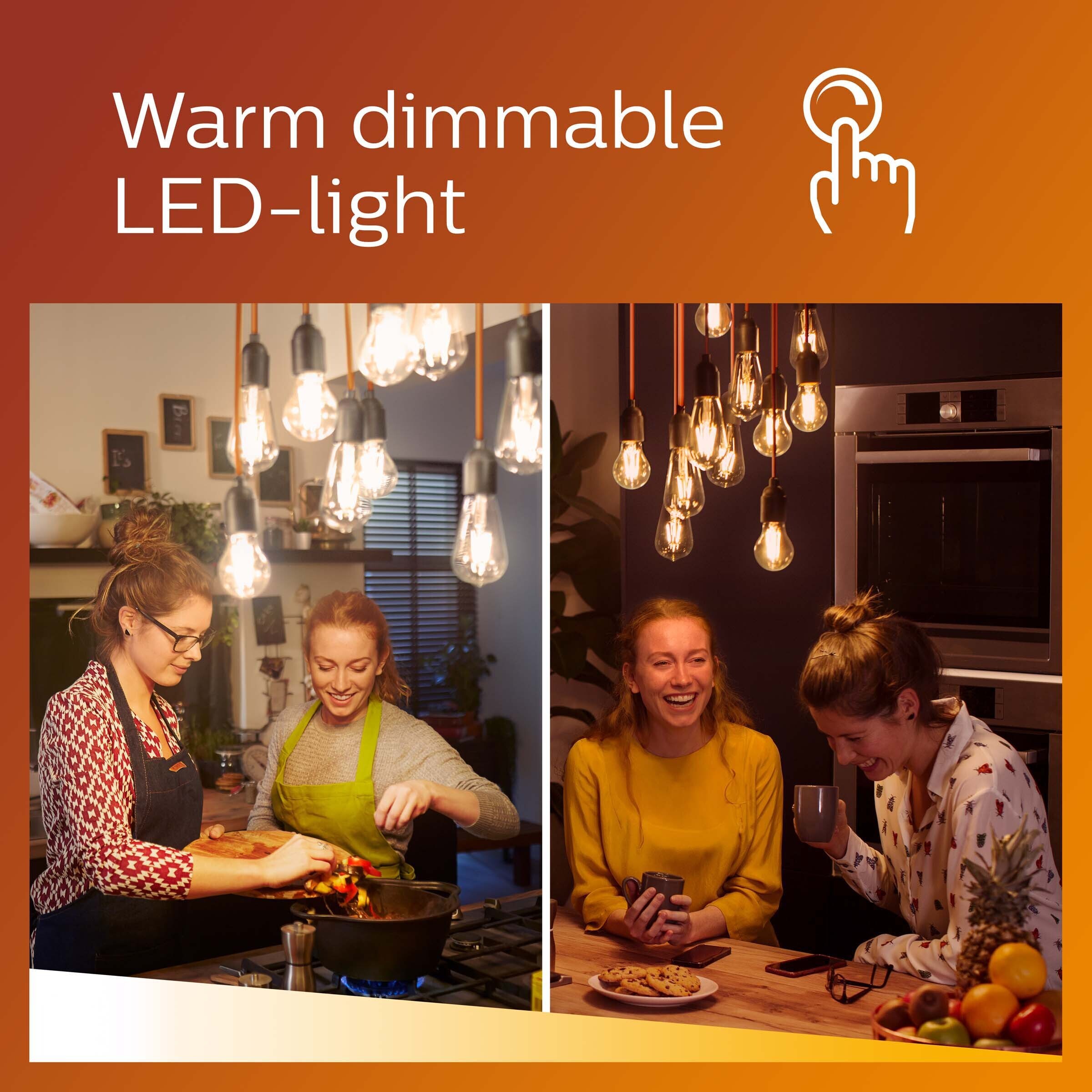Philips Warm Glow LED-valgusti, GU10, 2200-2700 K, 575 lm, hämardatav - Image 3