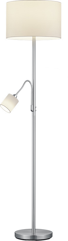 Trio Hotel põrandalamp E27 + E14, valge