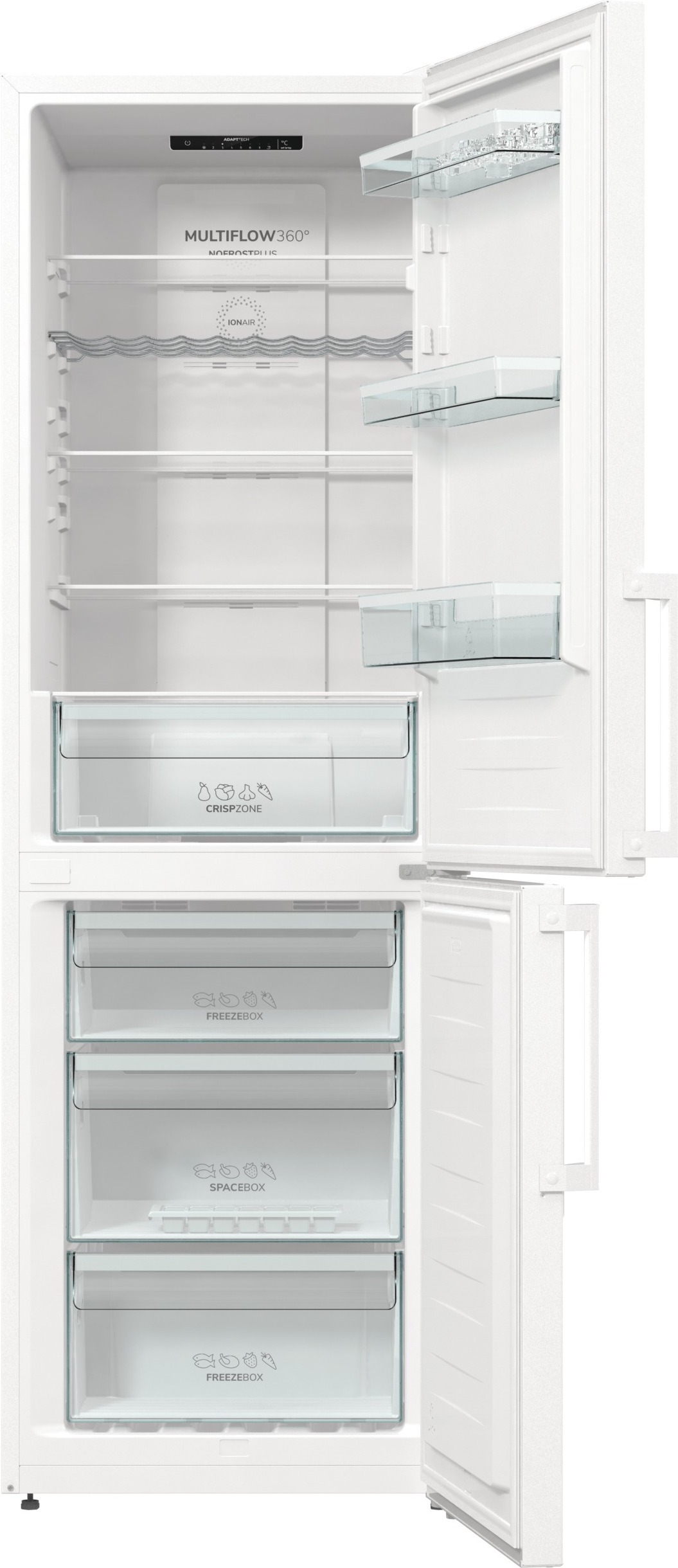 Upo NRF63EW külmik-sügavkülmik, valge - Image 2