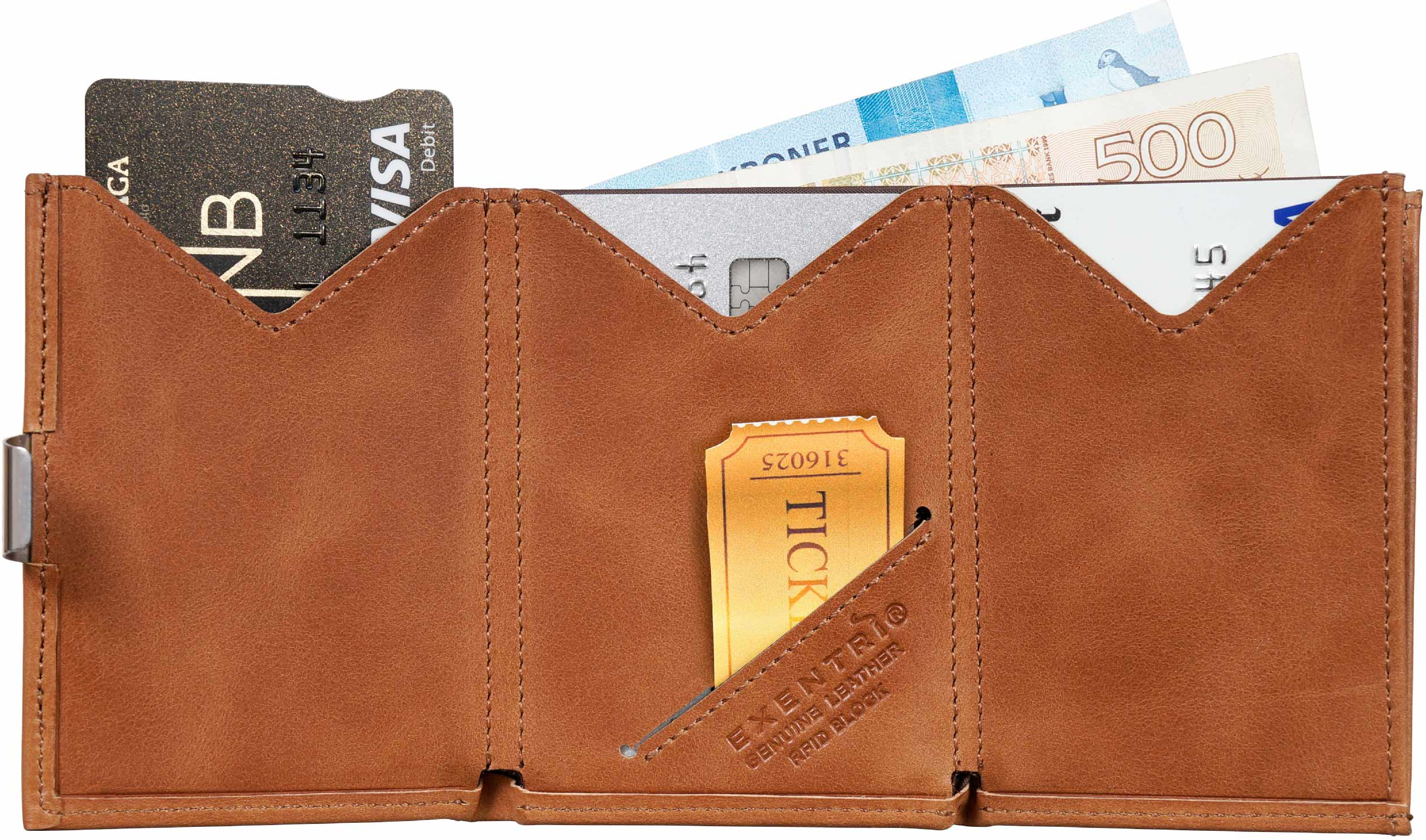 Exentri Multiwallet RFID rahakott, liivakarva - Image 5