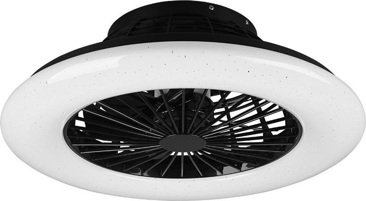 Trio Stralsund -LED-ventilaatorlamp 50 cm, 30 W, matt must - Image 3