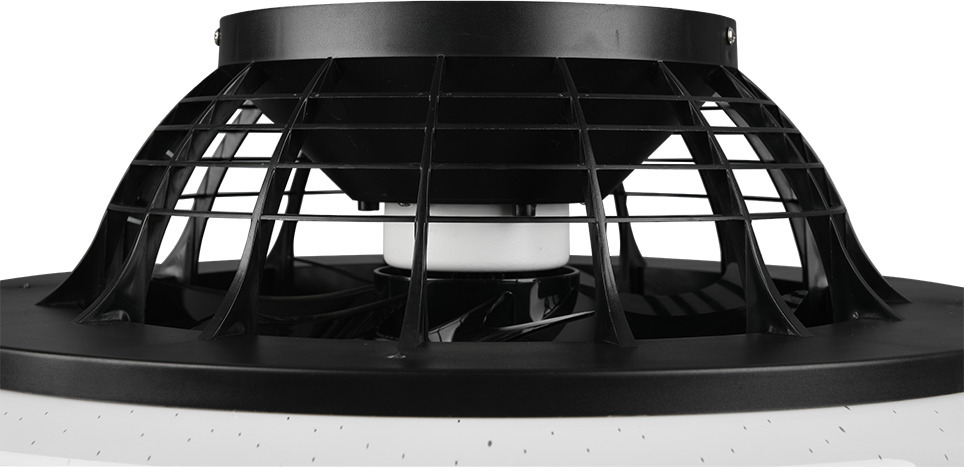 Trio Stralsund -LED-ventilaatorlamp 50 cm, 30 W, matt must - Image 5