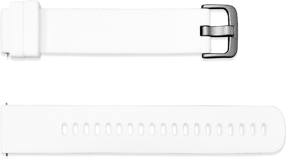 Wave silikoonrihm 20 mm, nutikellade ja spordikellade jaoks valge - Image 2