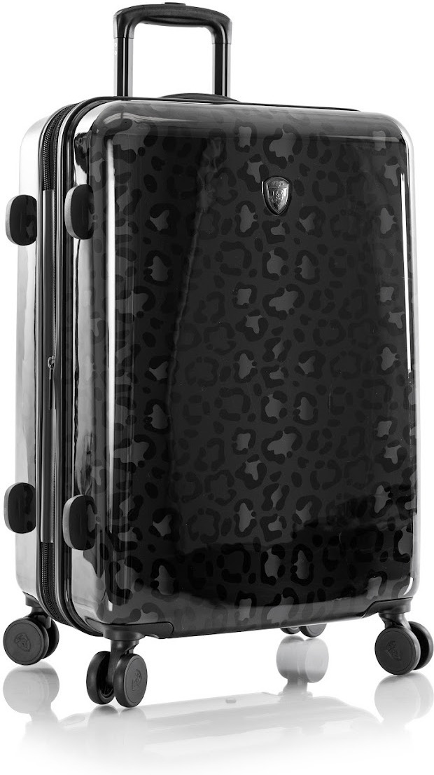 Heys must leopardikujulise mustriga spinner 66 cm kohver