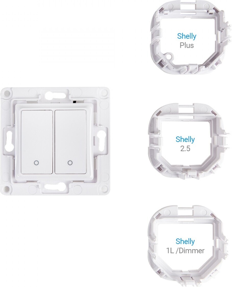 Shelly Wall Switch 2 -seinalüliti, valge - Image 2
