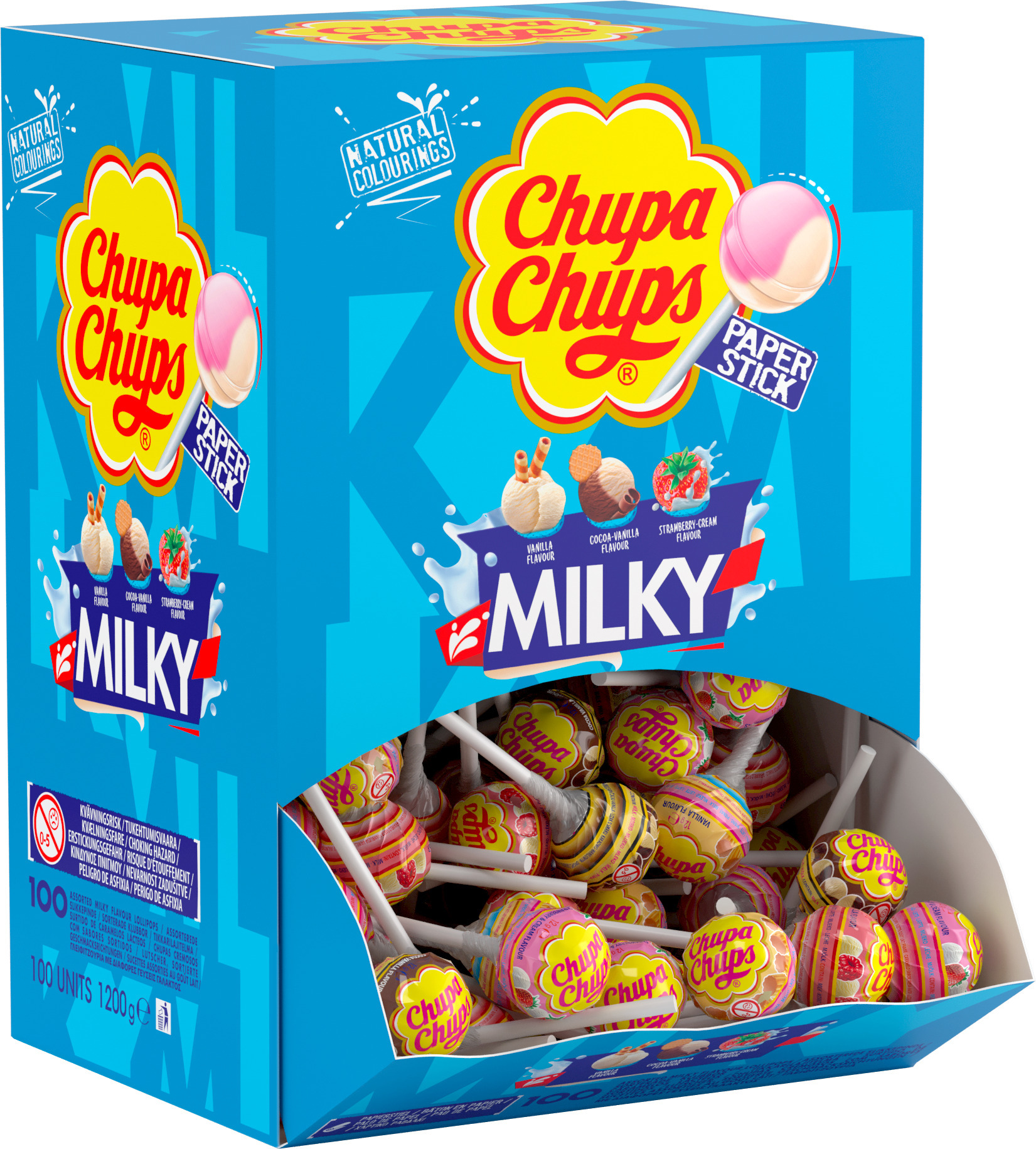 Chupa Chups Milky pulgakommid, 1,2 kg