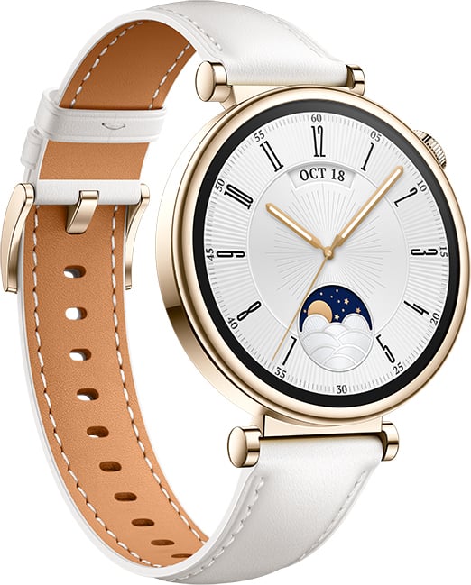 Huawei Watch GT4 Classic nutikell, 41 mm, kuldne/valge - Image 3