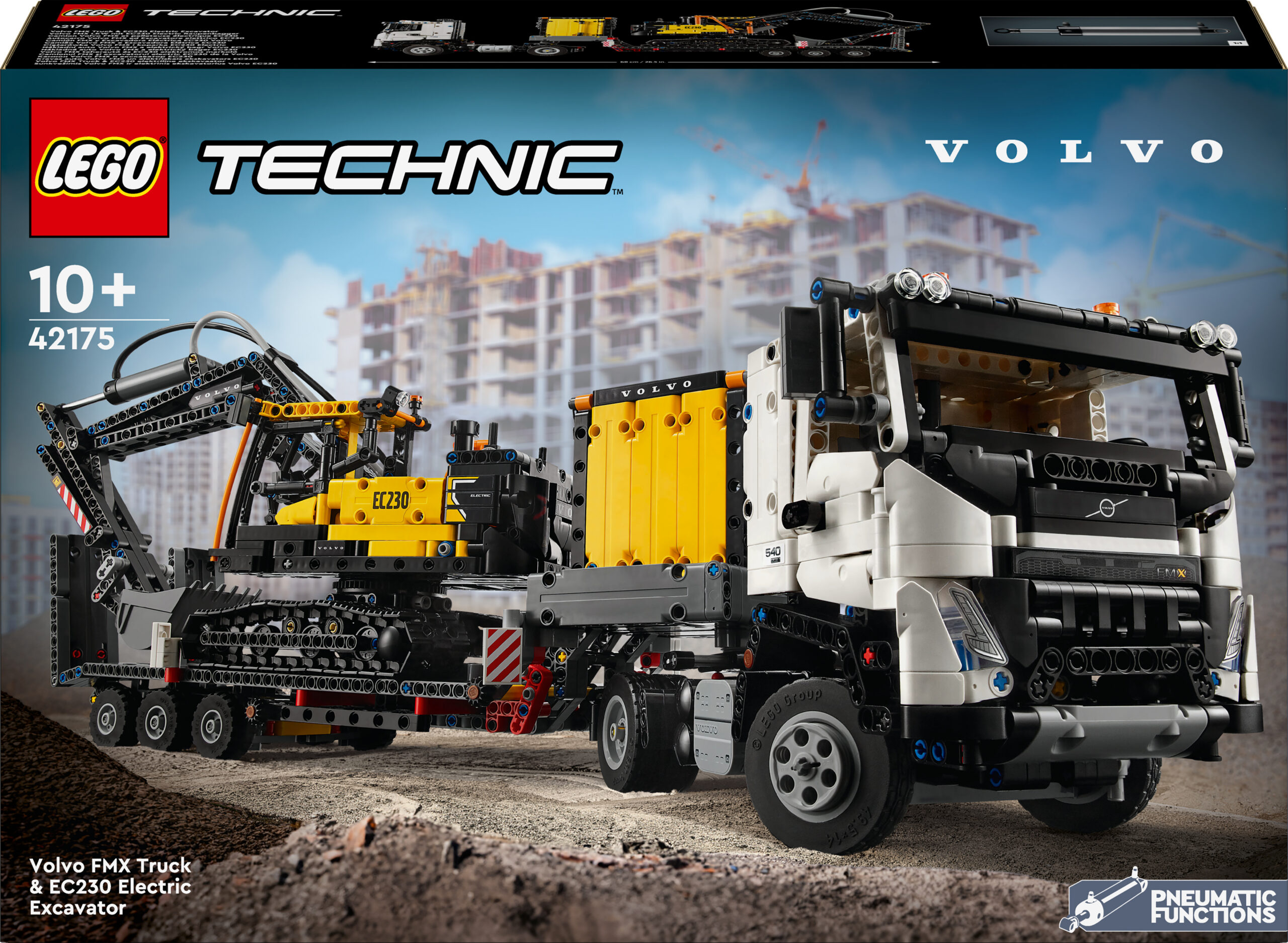 LEGO Technic 42175 - Volvo FMX veoauto ja EC230 elektriekskavaator