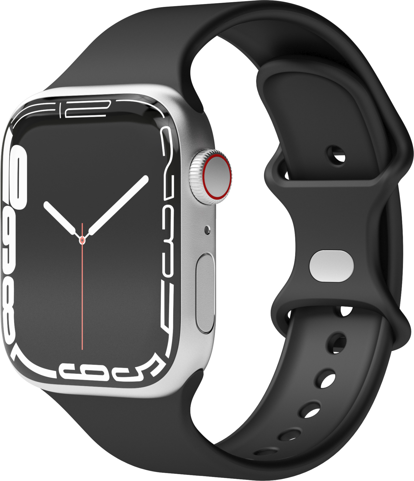 Vonmählen Classic Band silikoonrihm, Apple Watch 42 / 44 / 45 / 49, must - Image 3