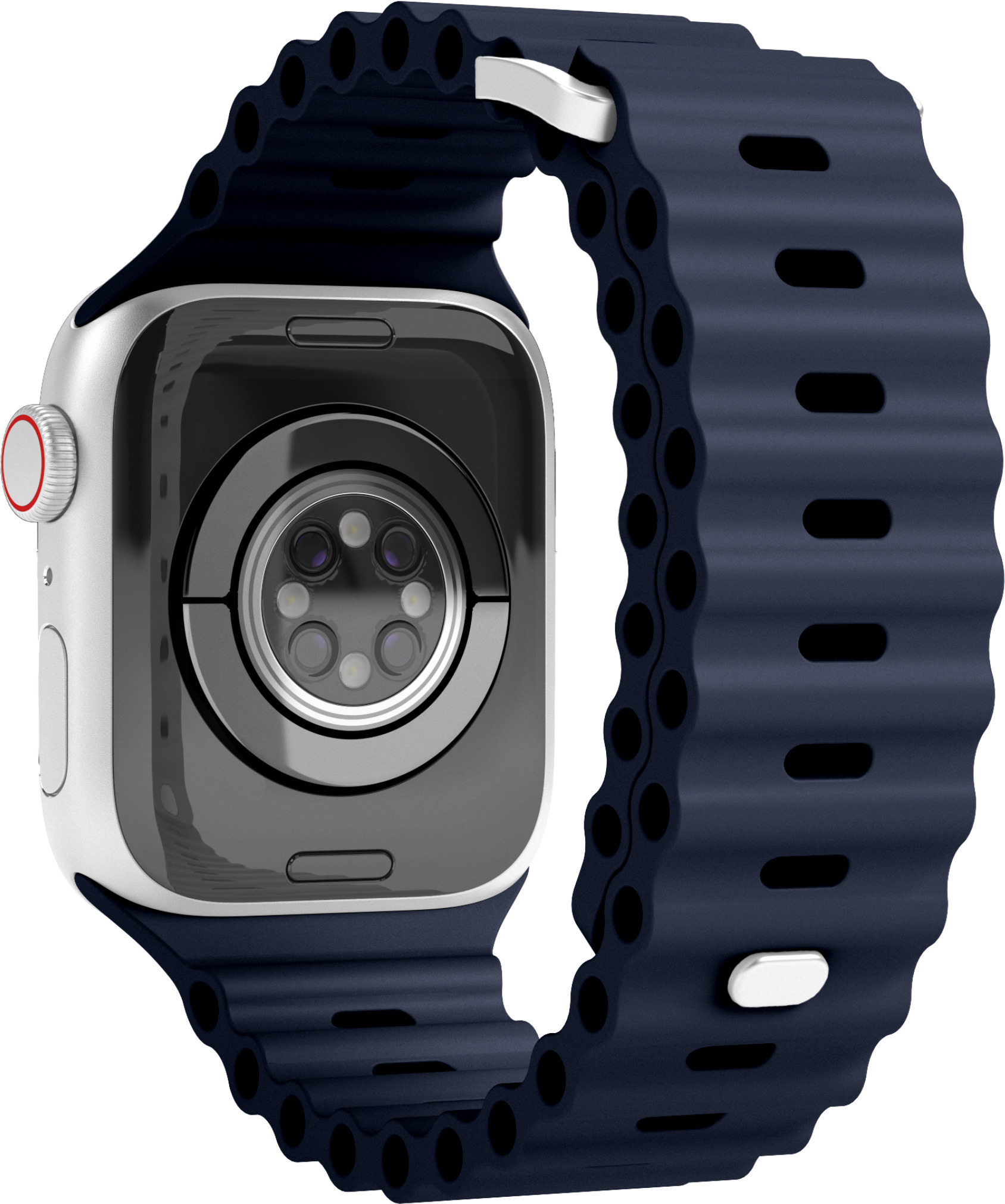 Vonmählen Ocean Band silikoonrihm, Apple Watch 38 / 40 / 41, tumesinine - Image 4