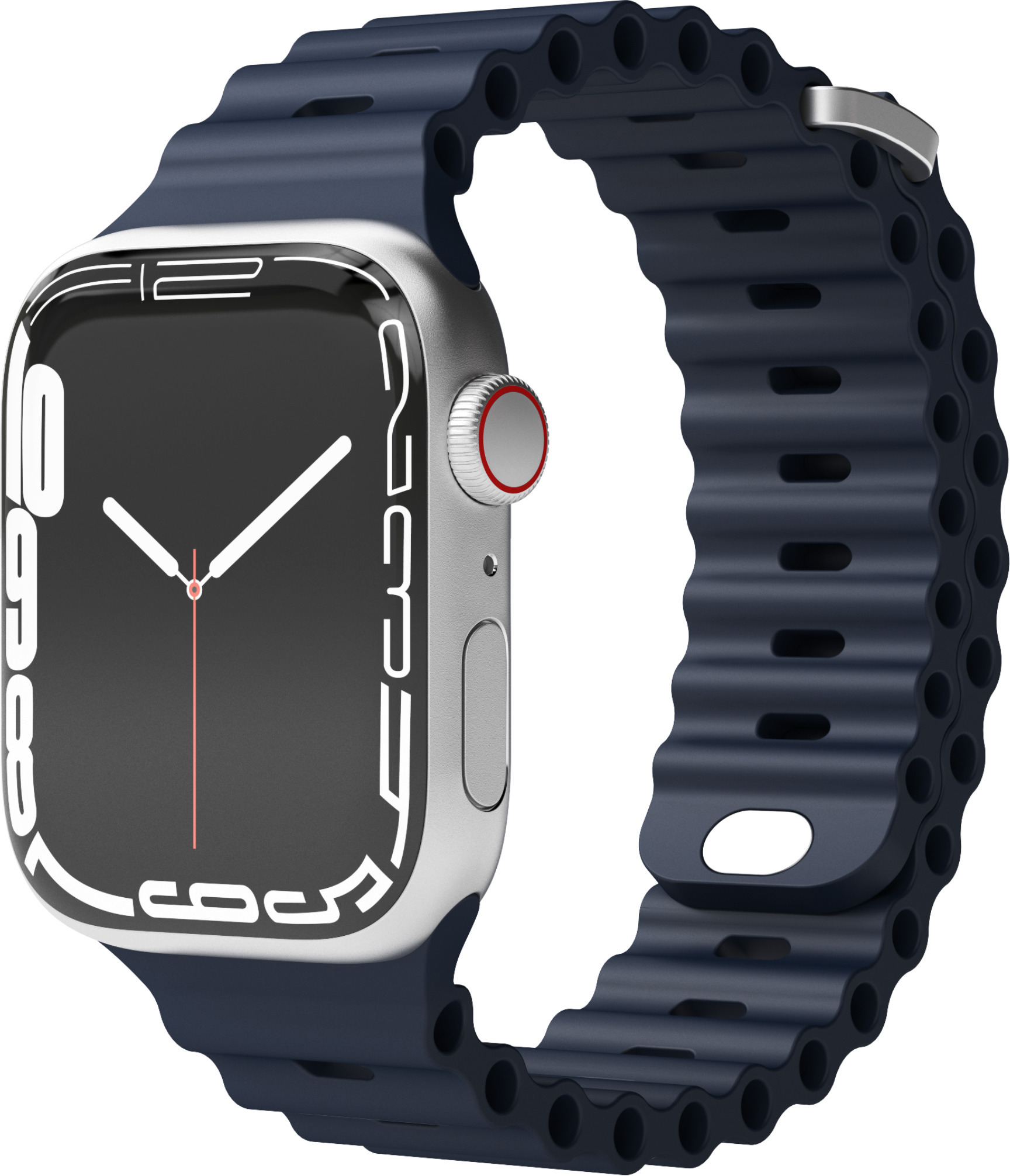 Vonmählen Ocean Band silikoonrihm, Apple Watch 38 / 40 / 41, tumesinine - Image 3