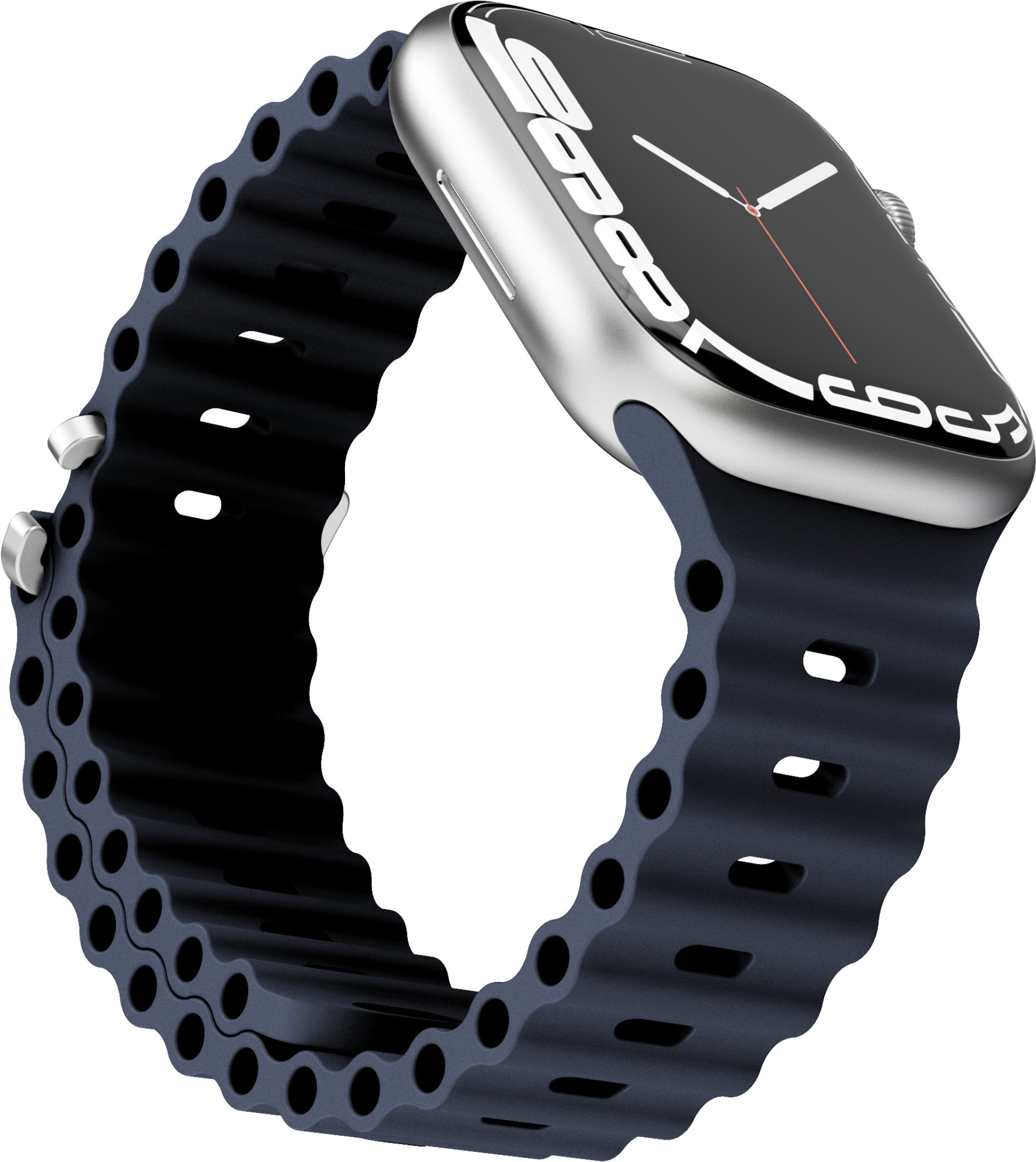 Vonmählen Ocean Band silikoonrihm, Apple Watch 38 / 40 / 41, tumesinine - Image 2