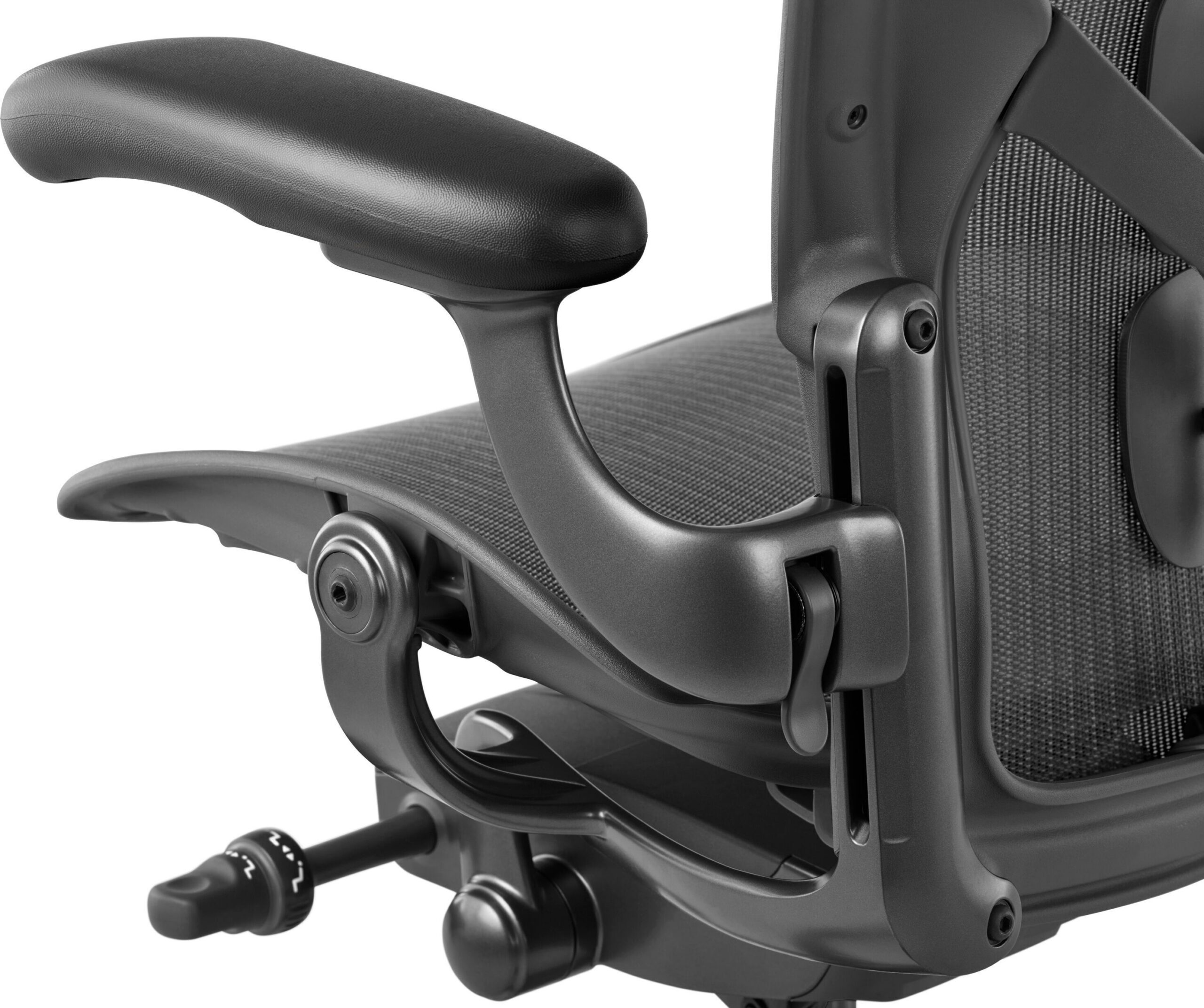 Herman Miller Aeron Remastered kontoritool, grafiithall, suurus B, sügavusega reguleeritav seljatugi - Image 3