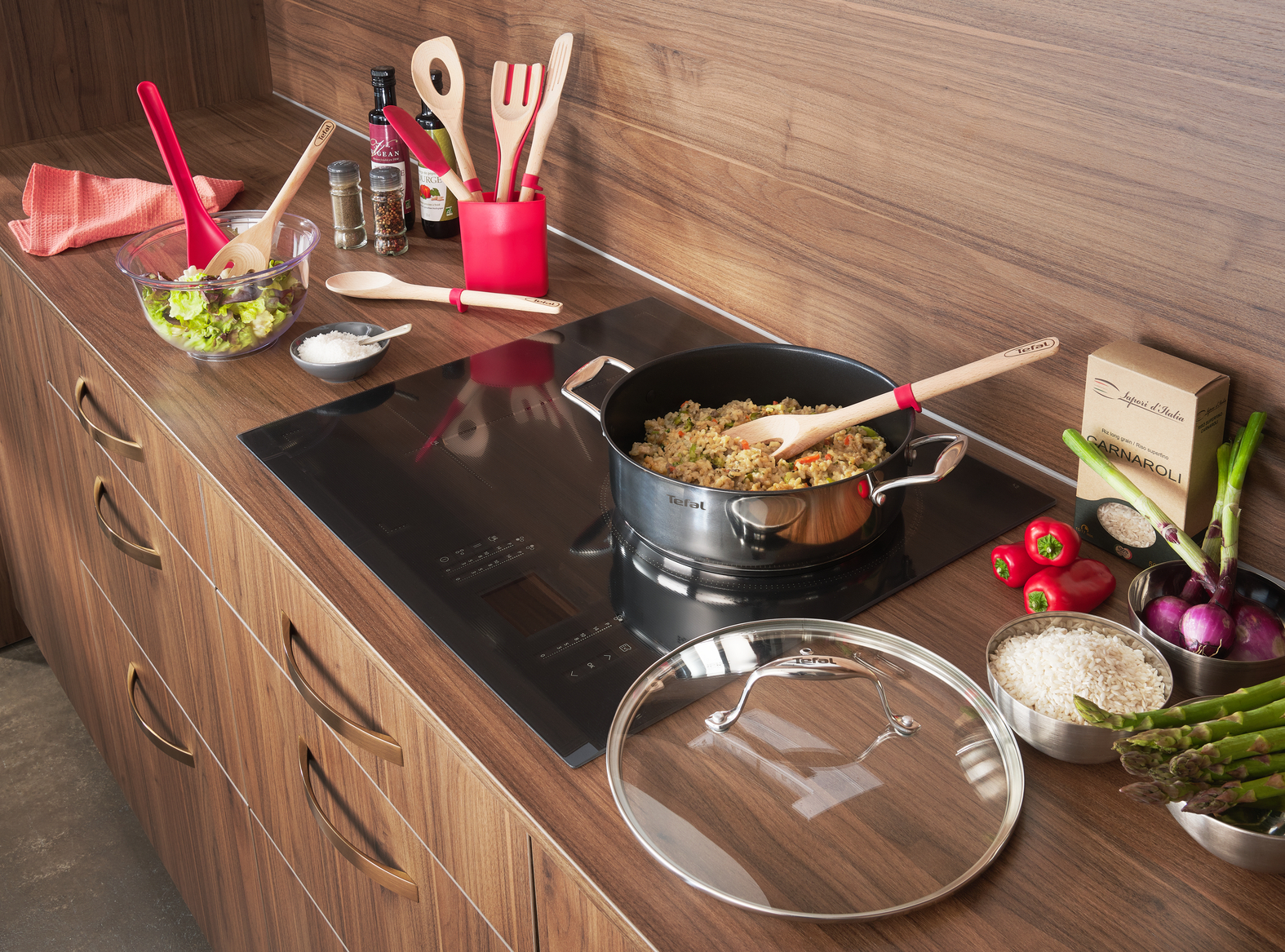 Tefal Ingenio puidust spaatel 32,5 cm puit/silikoon - Image 4