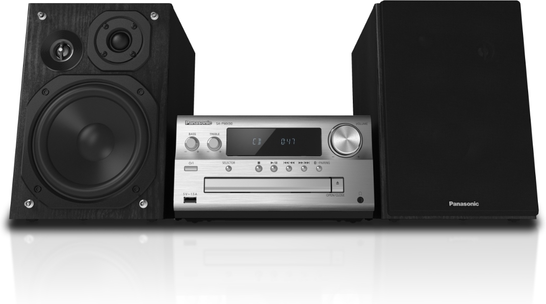 Panasonic SC-PMX90 CD-stereosüsteem, hõbedane
