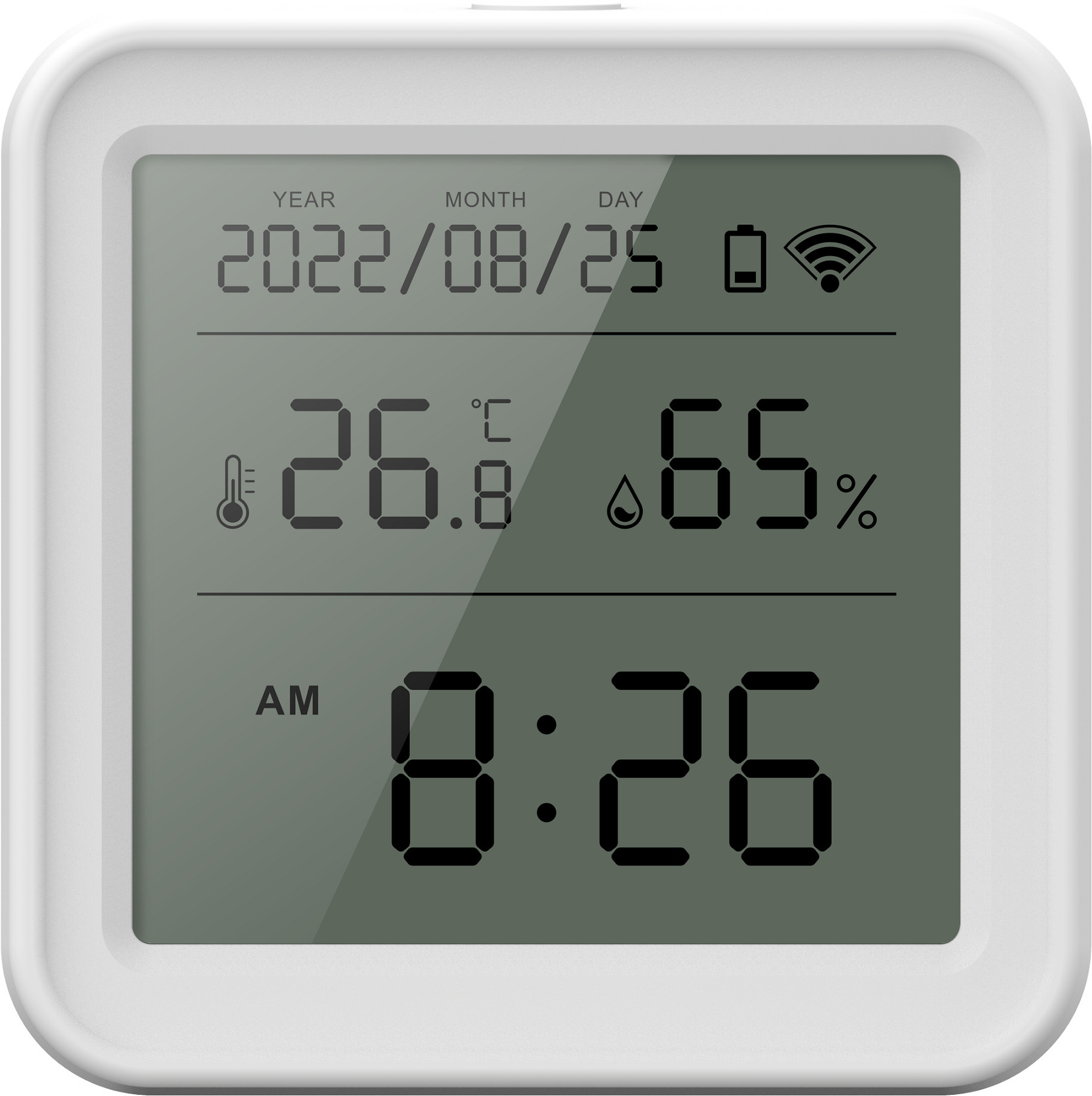 Tuya TH-08 juhtmevaba termo-hügromeeter LCD-ekraaniga, WiFi - Image 2